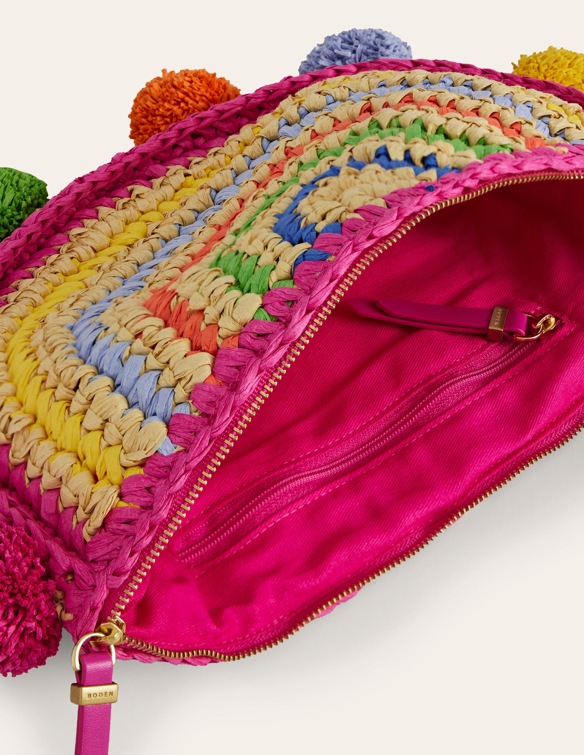 Rainbow Raffia Clutch-Rainbow-4