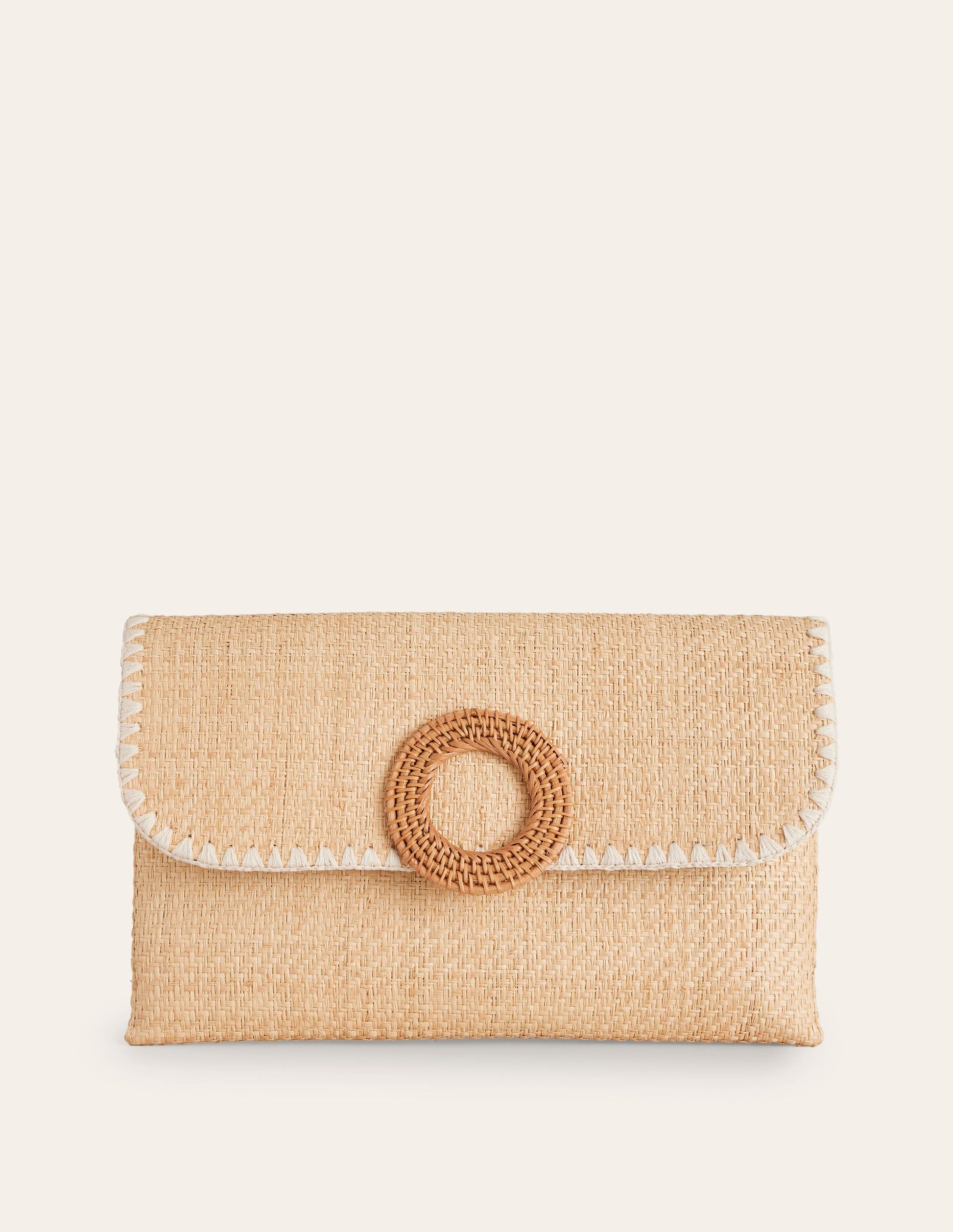 Raffia Clutch Bag-Natural-2