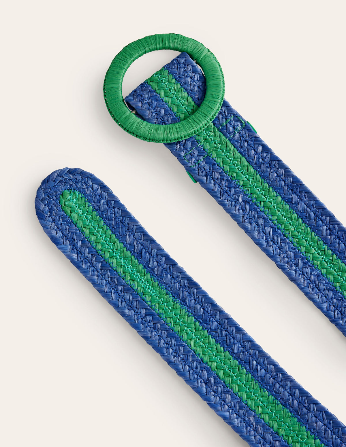 Stripe Belt-Bright Blue and Rich Emerald-3