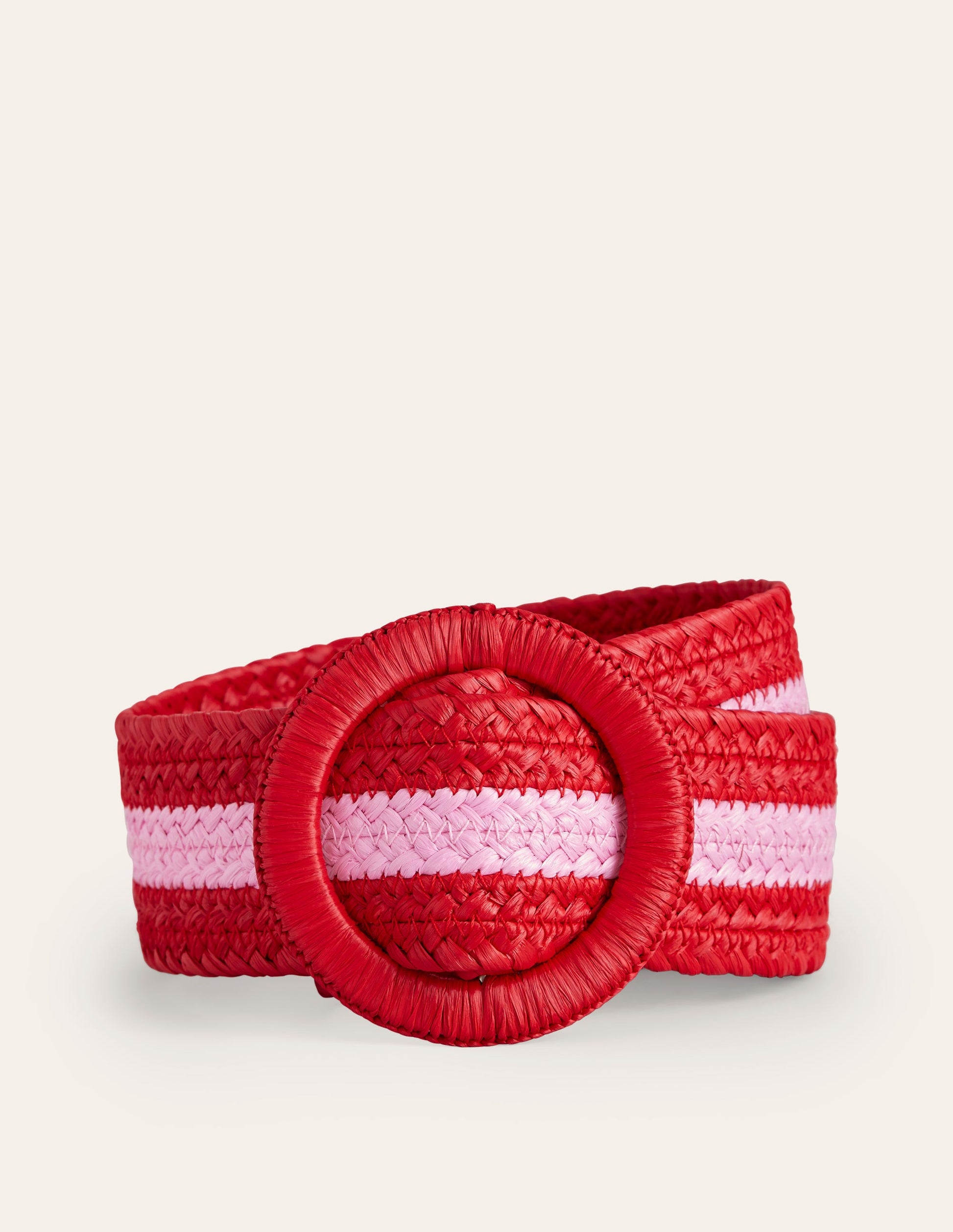Stripe Belt-Post Box Red and Pink-1
