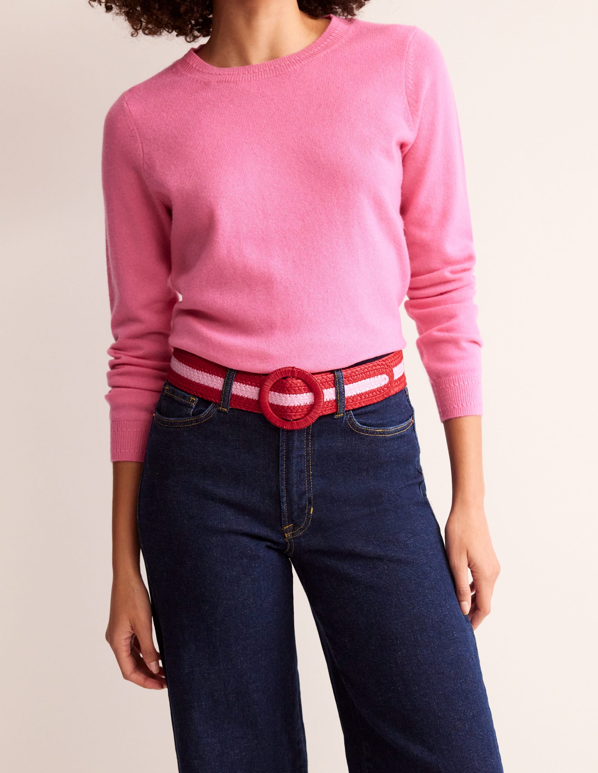 Stripe Belt-Post Box Red and Pink - Image 2