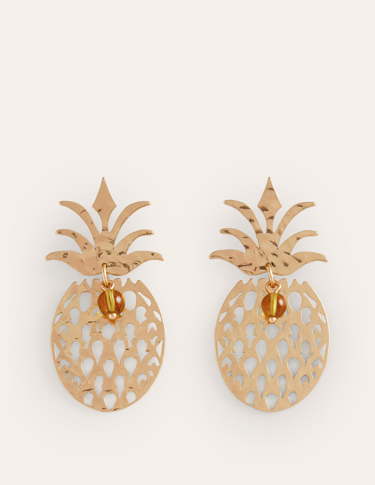 Metal Cut-Out Earrings-Pineapple - Image 2
