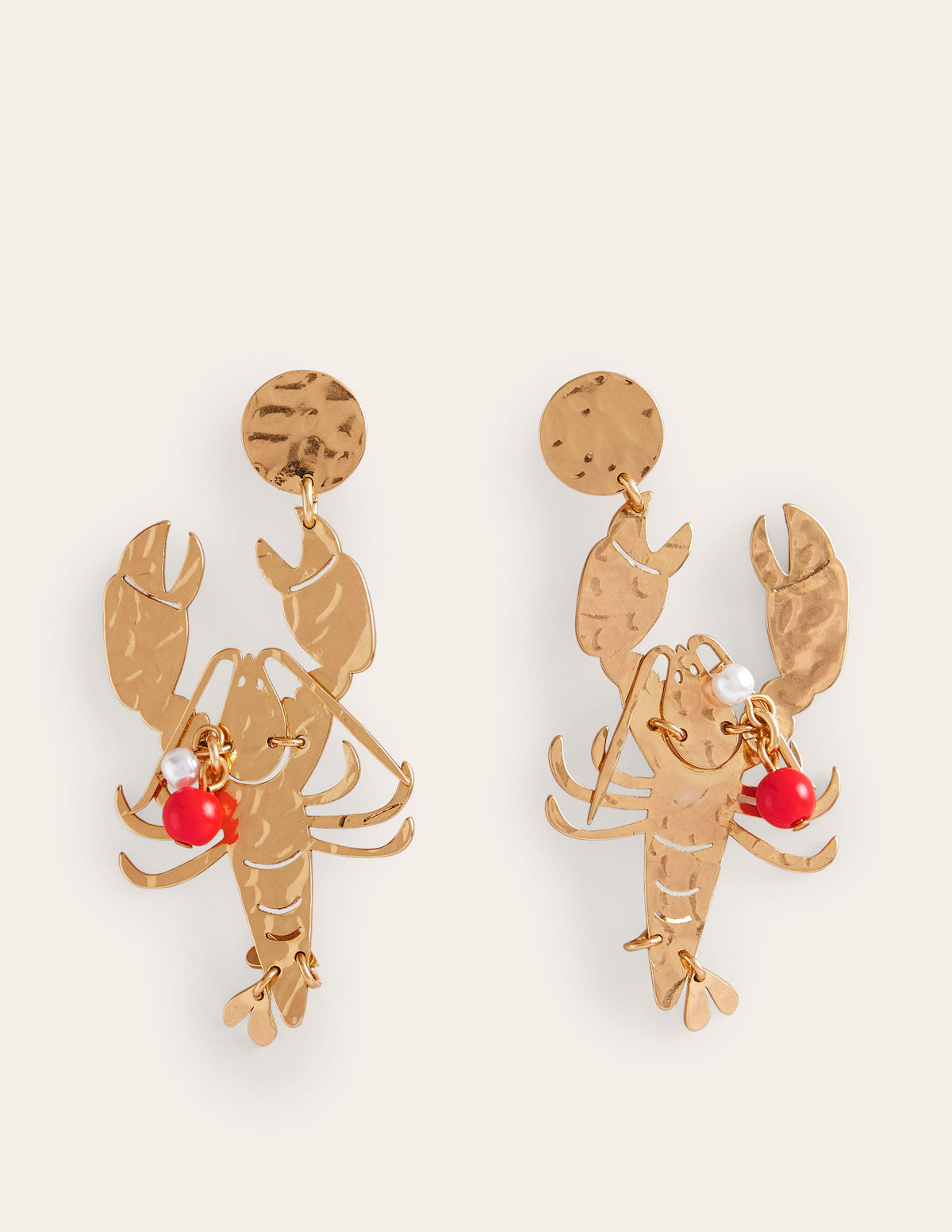 Metal Cut-Out Earrings-Lobster-1