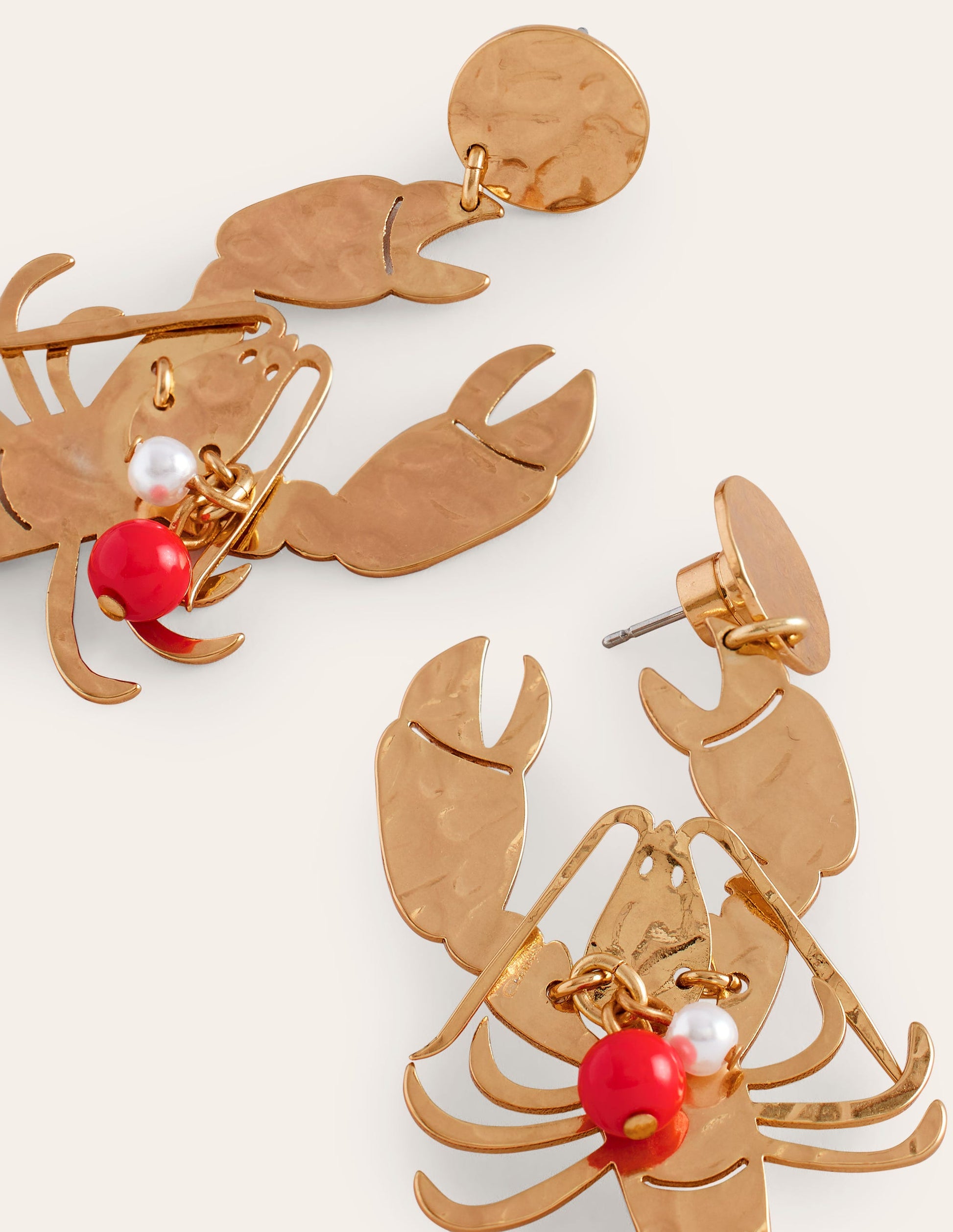 Metal Cut-Out Earrings-Lobster-3