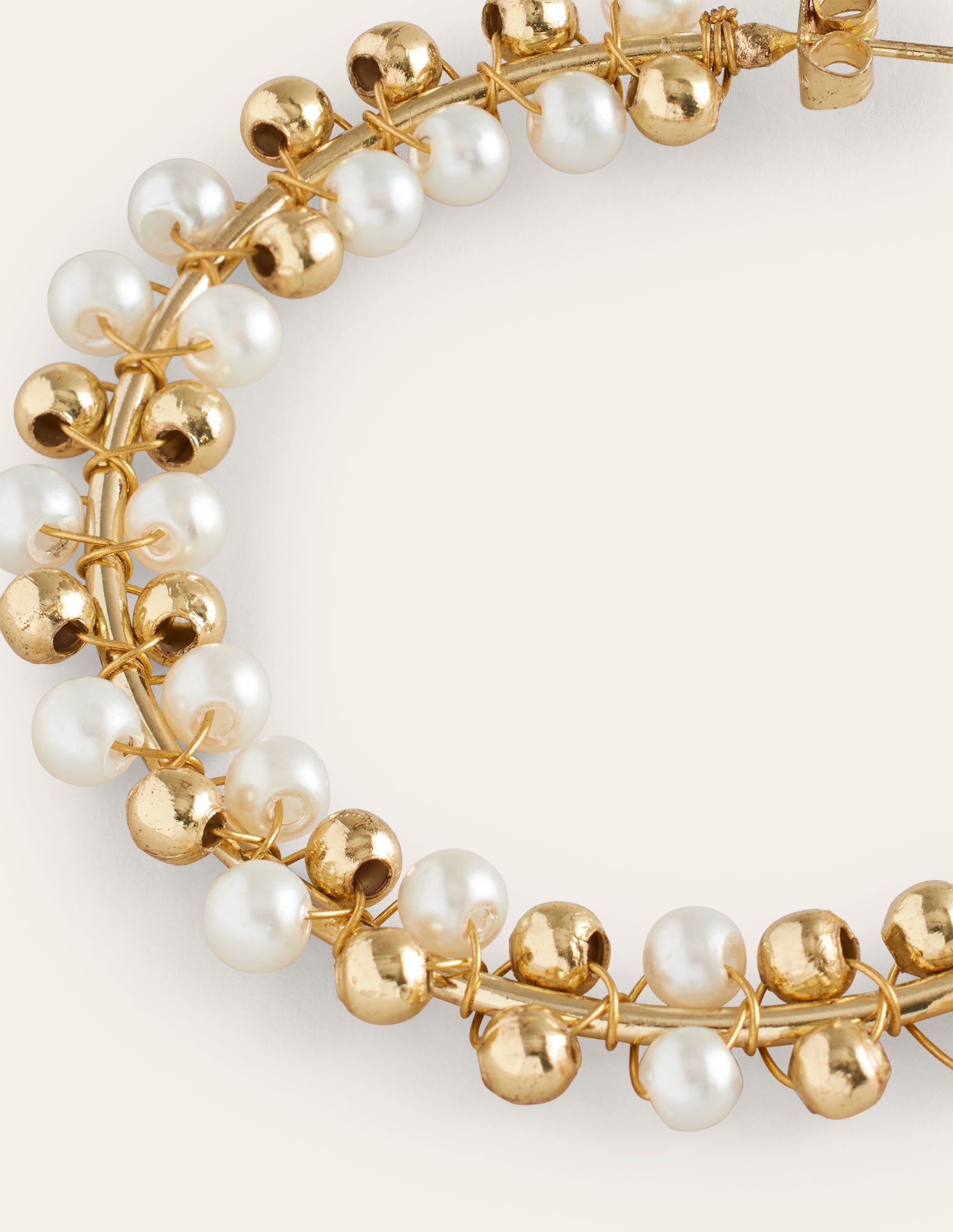 Beaded Hoops-Gold - Image 3