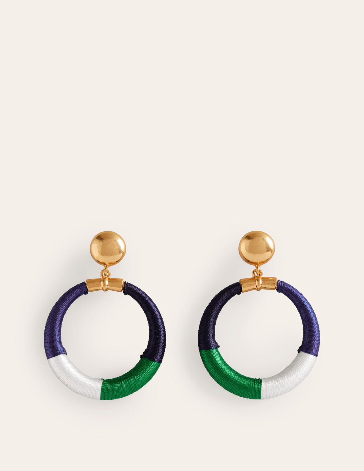 Mega Wrapped Ring Earrings-Blue-2