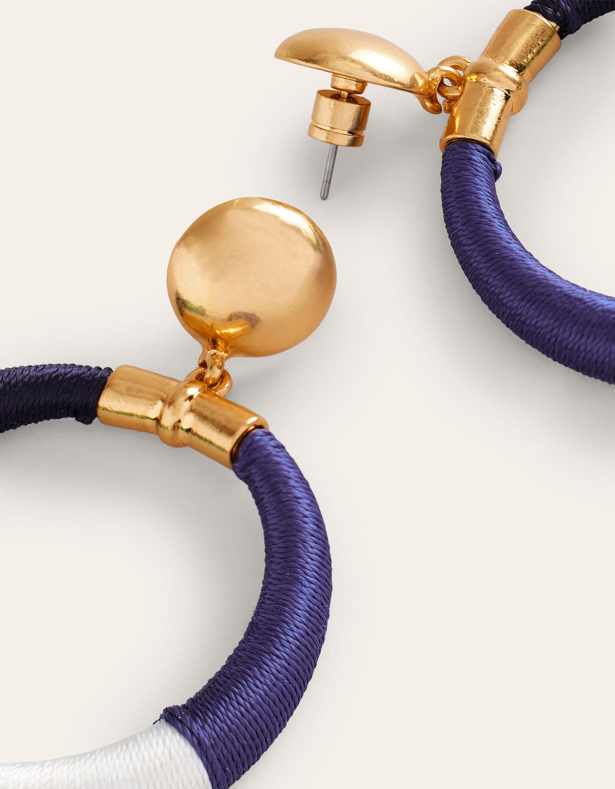 Mega Wrapped Ring Earrings-Blue - Image 3