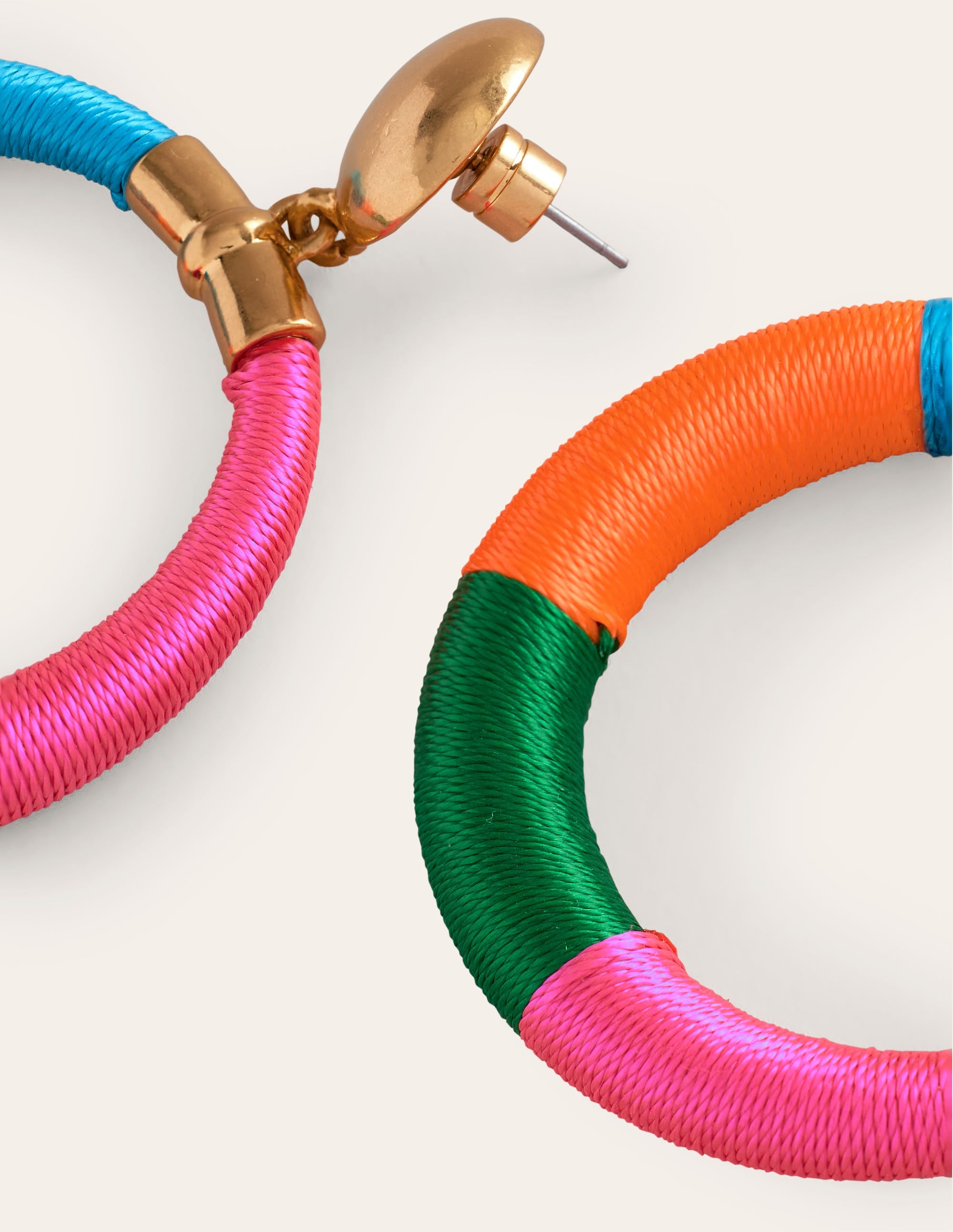 Mega Wrapped Ring Earrings-Pink - Image 3