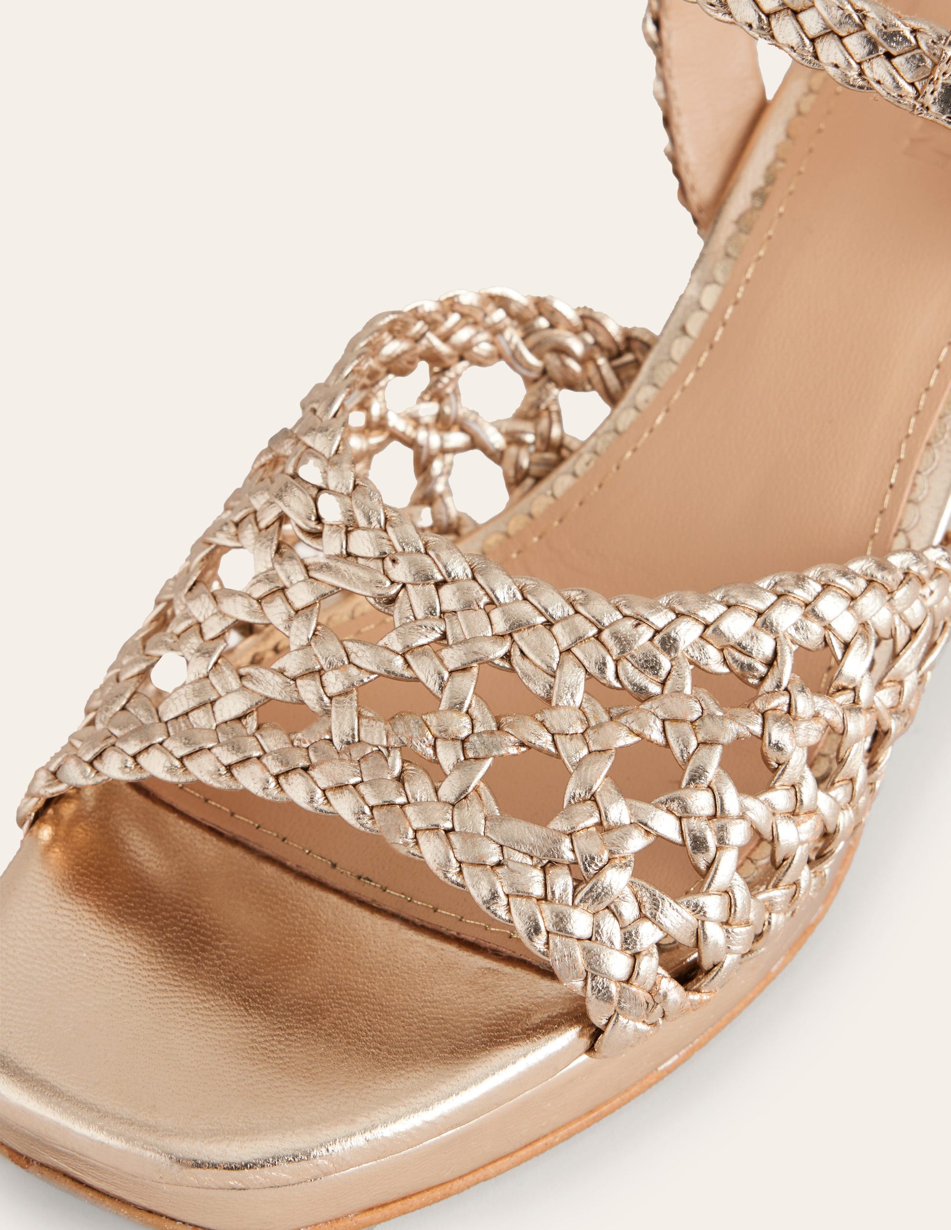Woven Platform Sandals-Gold Metallic Leather-4