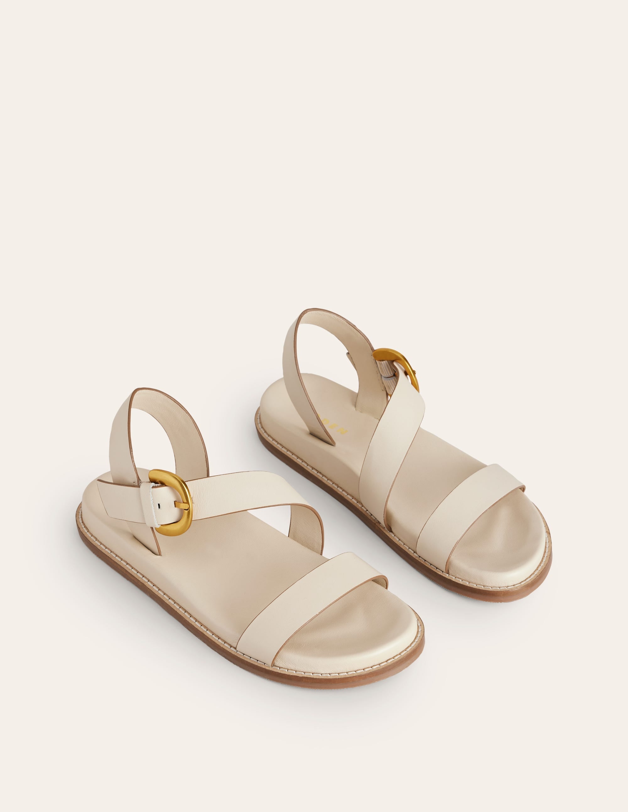 Chunky Buckle Sandal-Ivory - Image 3