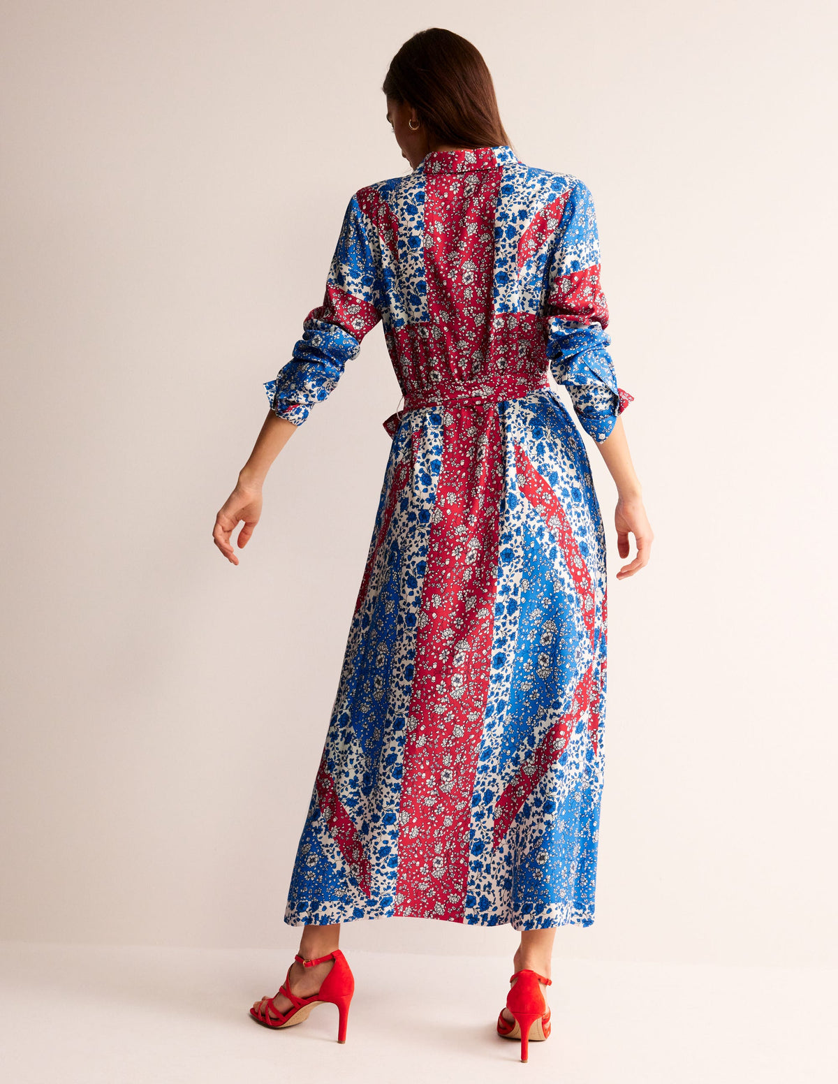 Claudia Maxi Shirt Dress-Indigo Bunting, Union Jack - Image 3