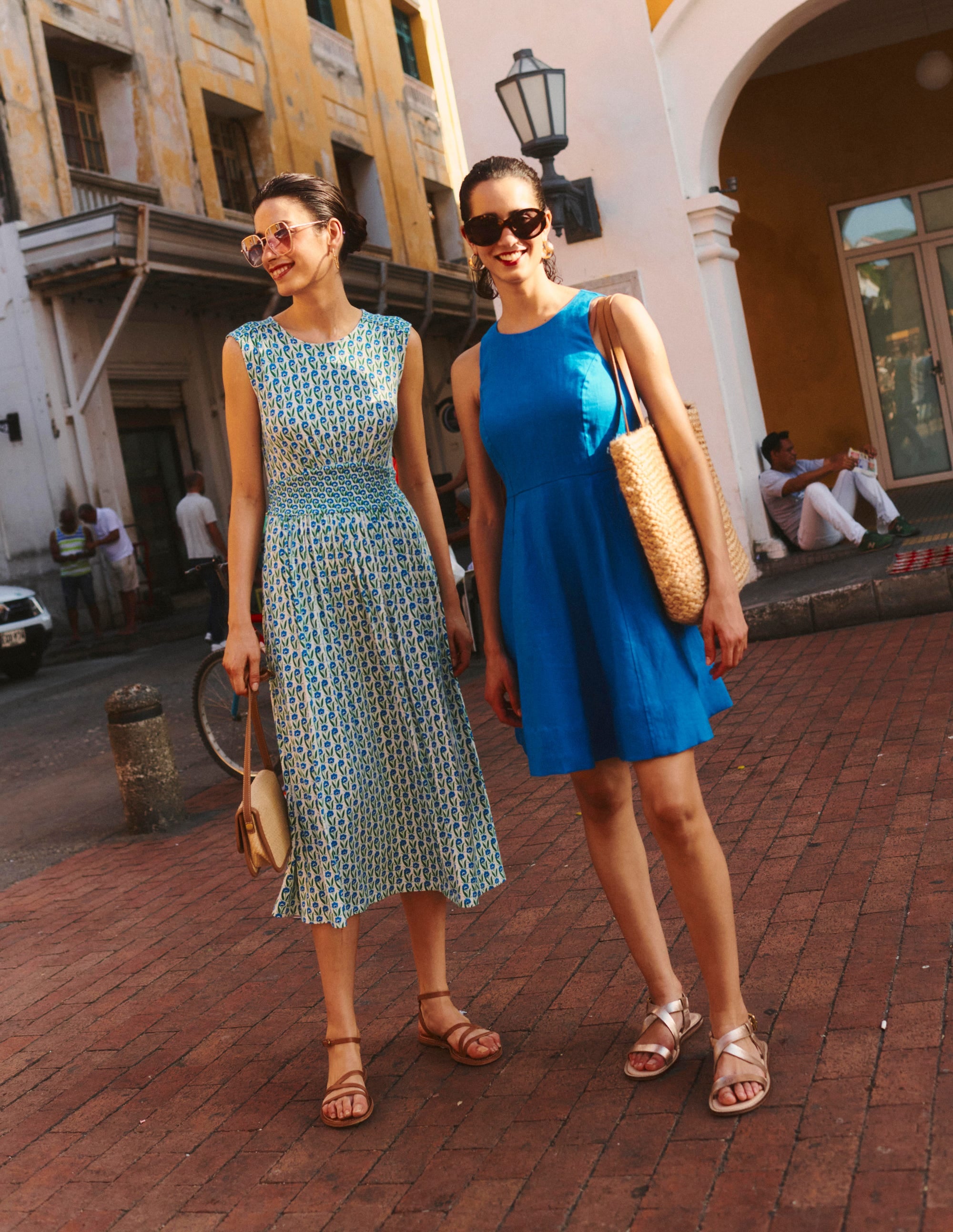 Thea Sleeveless Midi Dress-Green Tambourine, Daisies - Image 5