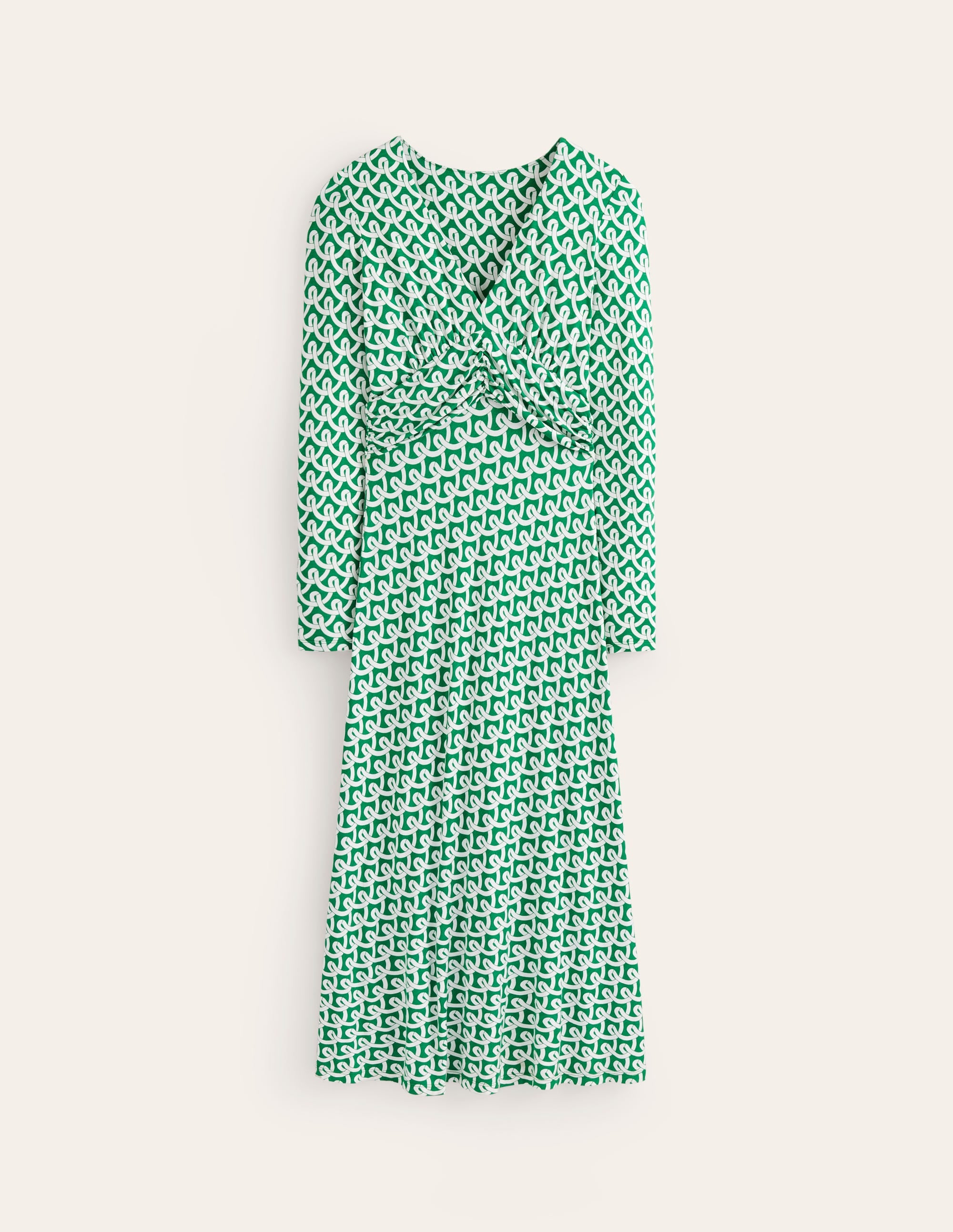 Elodie Empire Midi Dress-Green Tambourine, Geo Terrace - Image 6