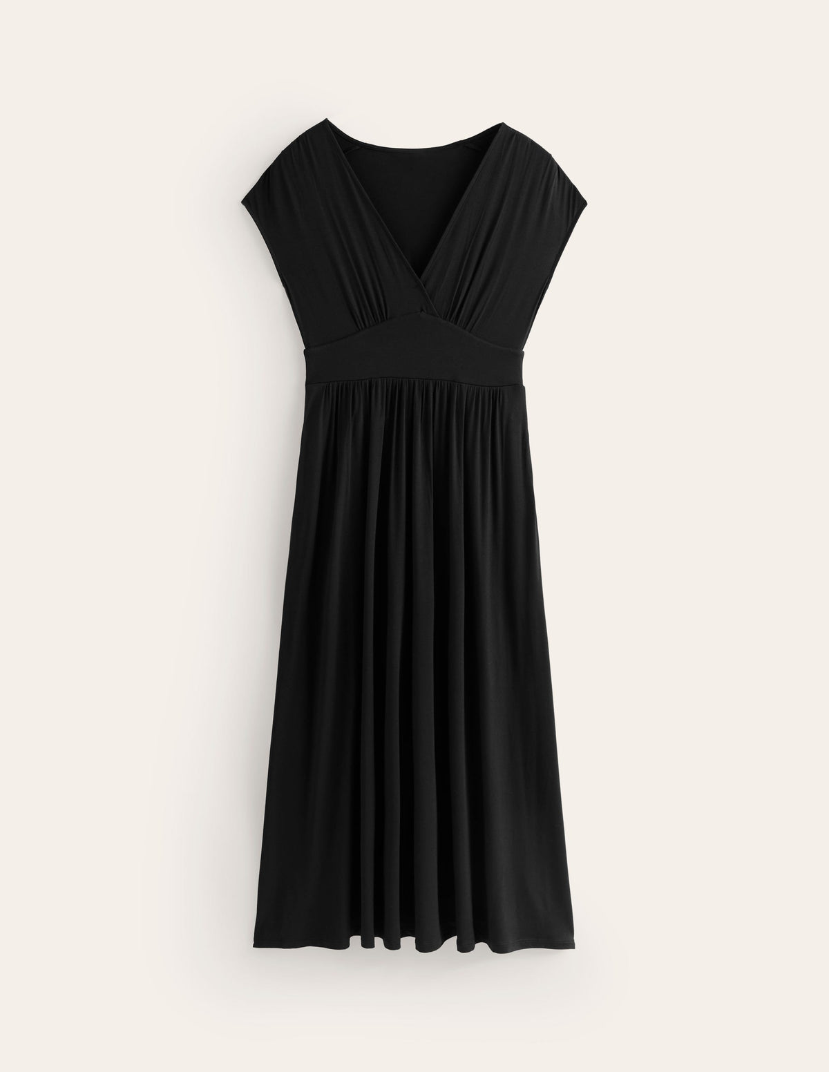 Vanessa Wrap Jersey Maxi Dress-Black-5