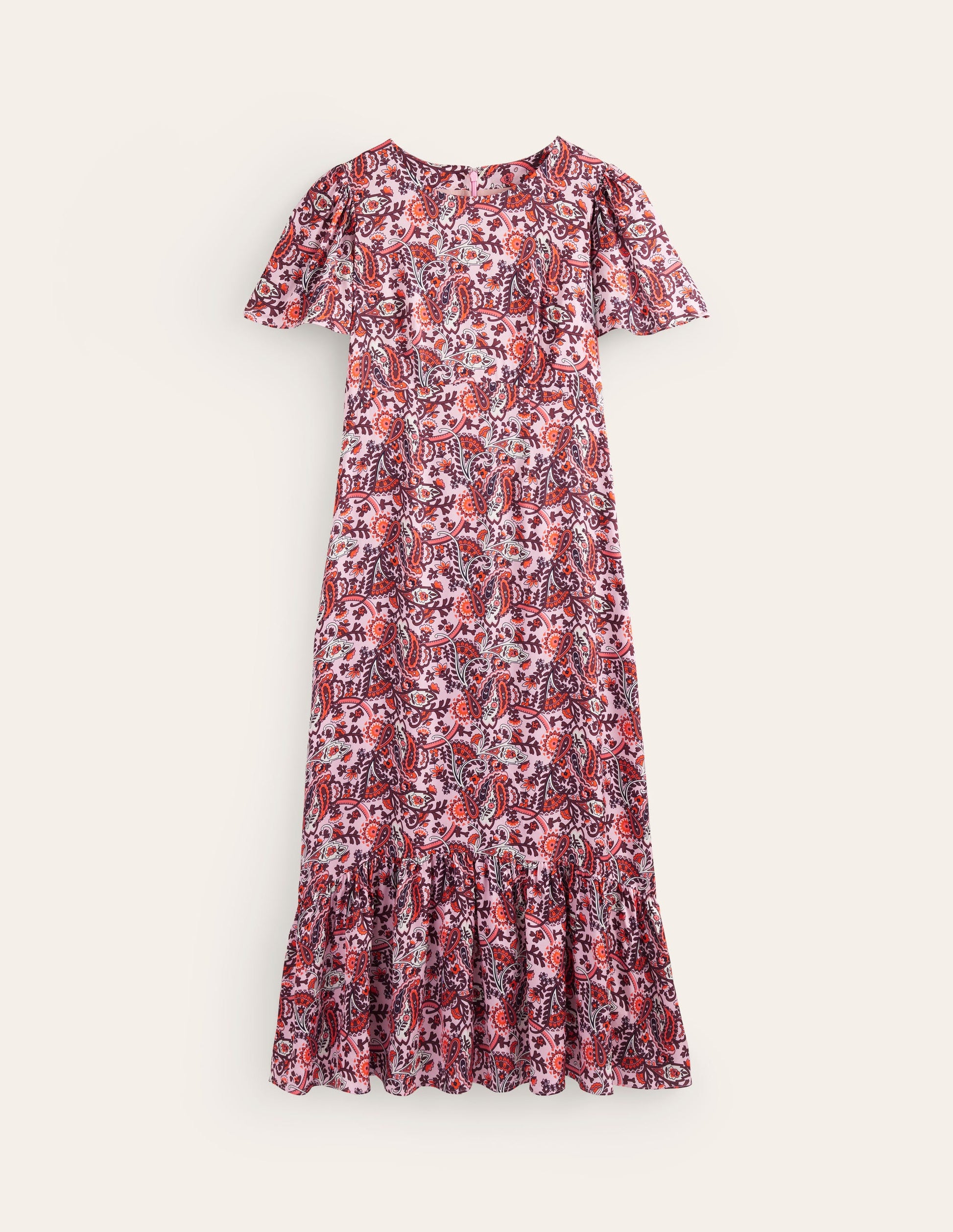 Tiered Flutter Tea Dress-Orchid Pink, Fantastical-6