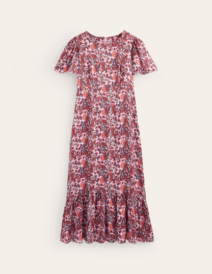 Tiered Flutter Tea Dress-Orchid Pink, Fantastical-6