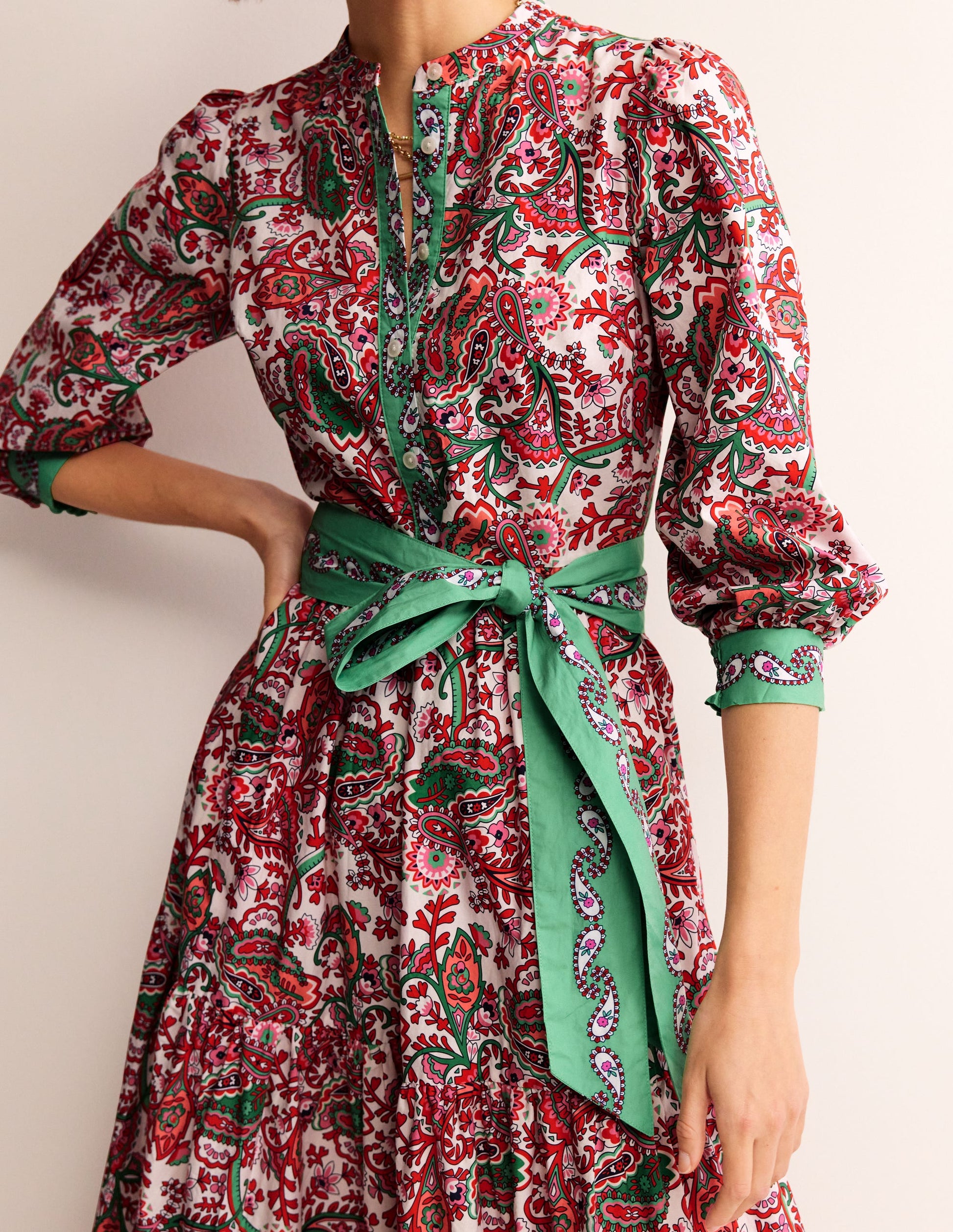 Alba Tiered Cotton Maxi Dress-Multi, Fantastical-3