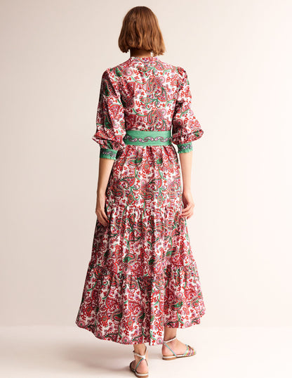 Alba Tiered Cotton Maxi Dress-Multi, Fantastical-4