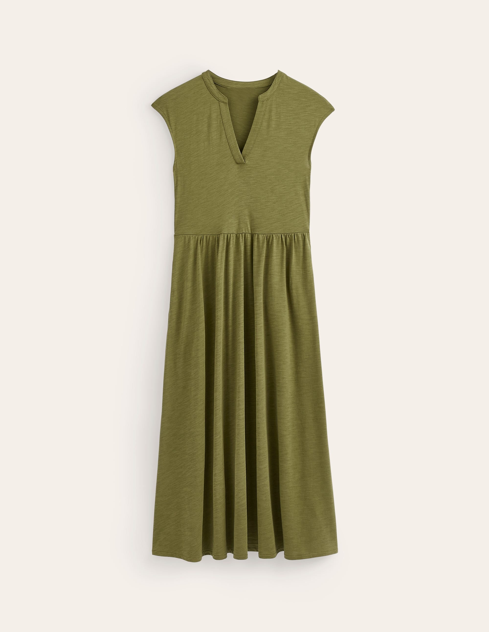 Chloe Notch Jersey Midi Dress-Mayfly - Image 5