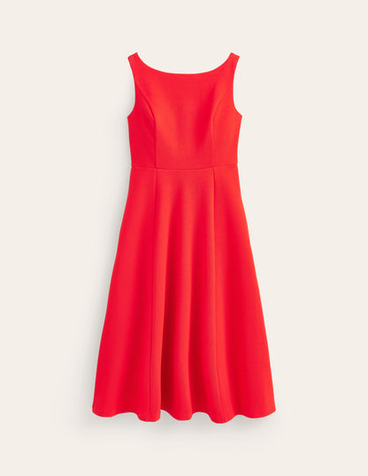 Scarlet Ottoman Ponte Dress-Flame Scarlet-6