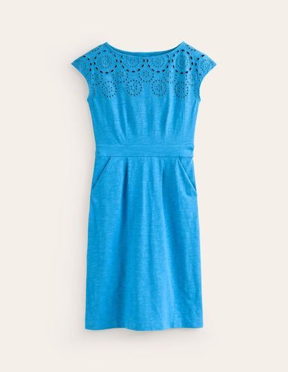 Florrie Broderie Dress-Brilliant blue-5