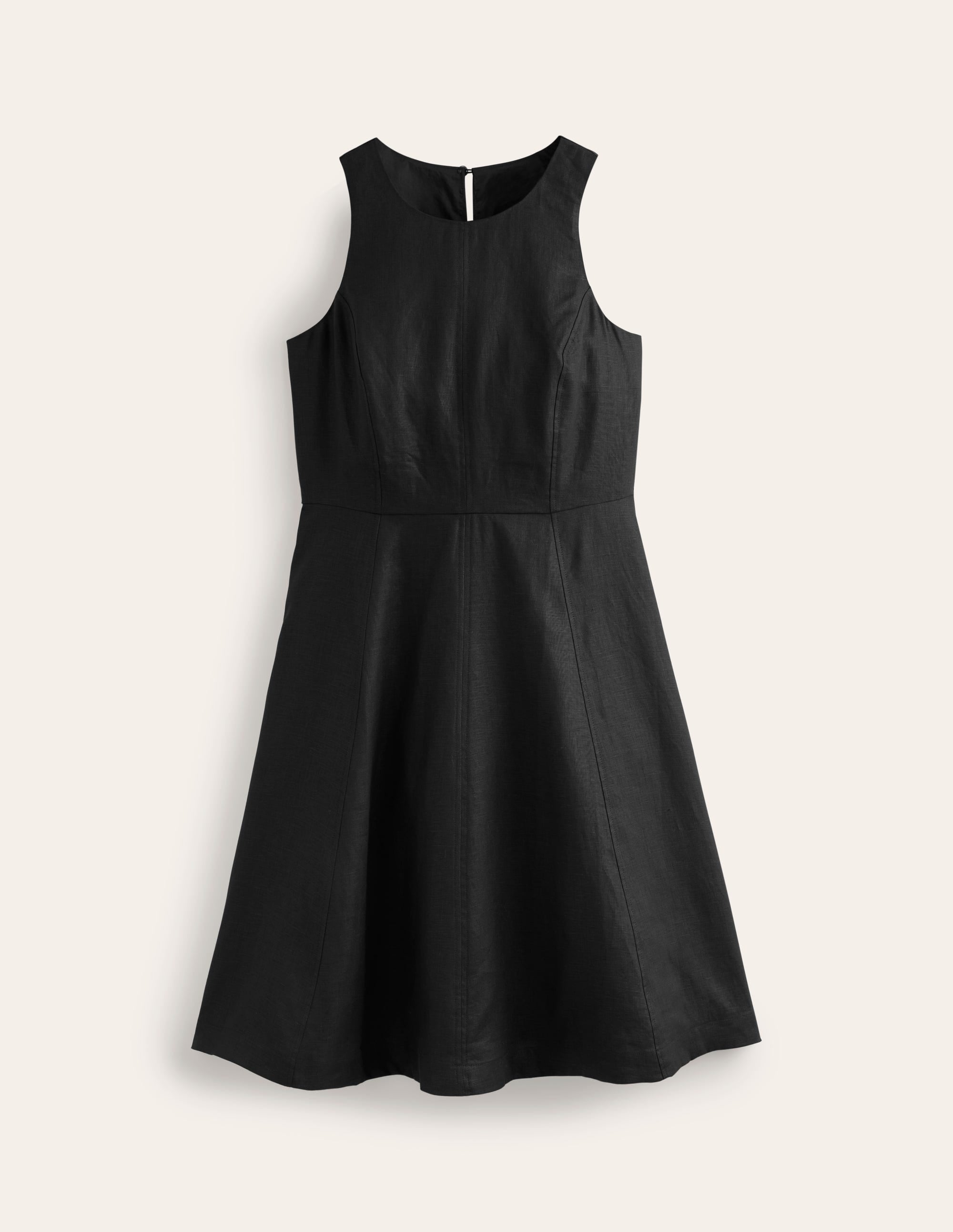 Carla Linen Short Dress-Black - Image 5