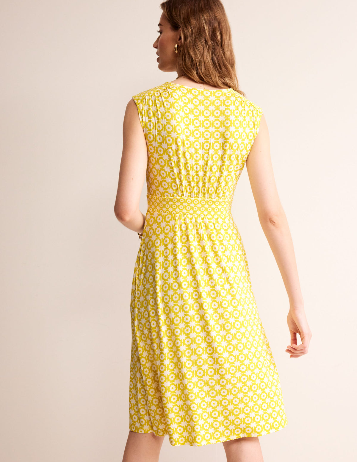 Thea Sleeveless Short Dress-Passionfruit, Blossom tile - Image 3