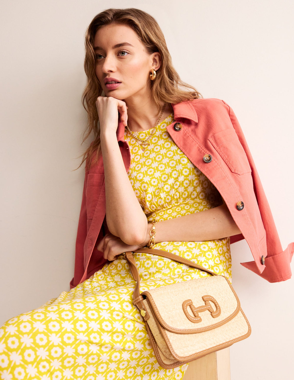 Thea Sleeveless Short Dress-Passionfruit, Blossom tile - Image 4