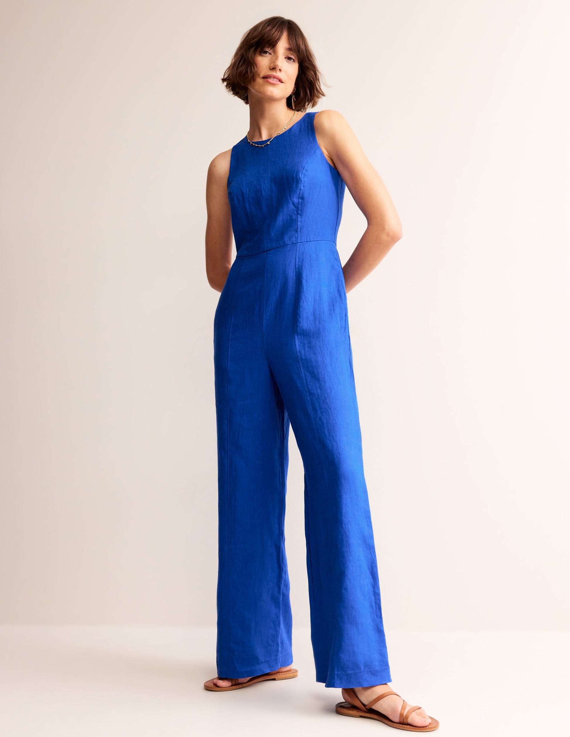 Carla Linen Jumpsuit-Surf The Web-4