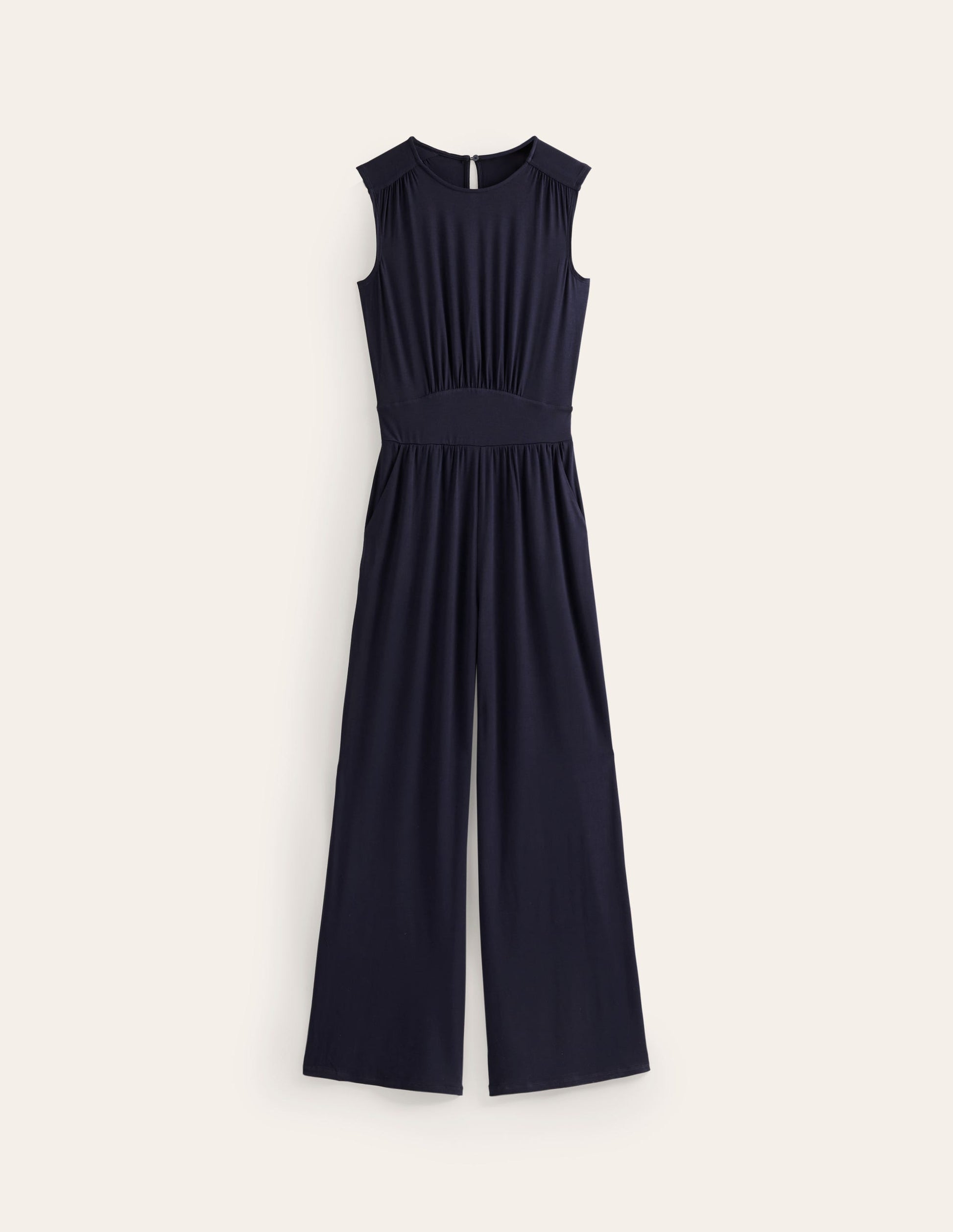 Thea Jersey Jumpsuit-Navy-5