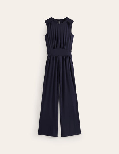 Thea Jersey Jumpsuit-Navy-5