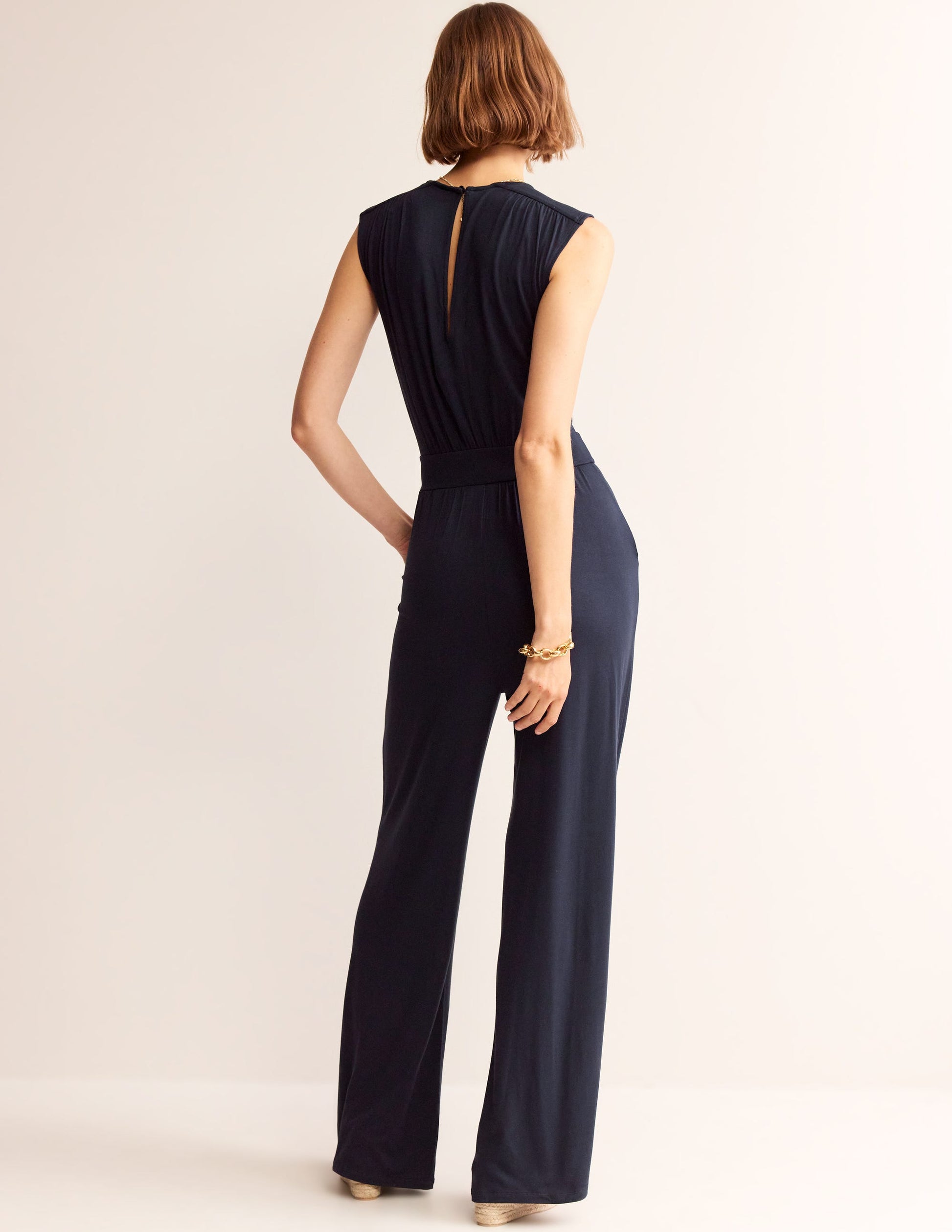 Thea Jersey Jumpsuit-Navy-3