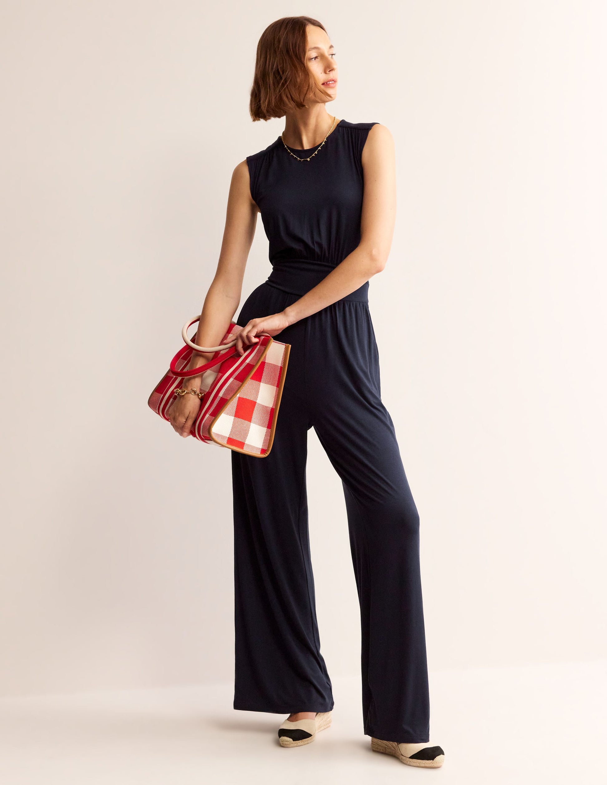 Thea Jersey Jumpsuit-Navy-4