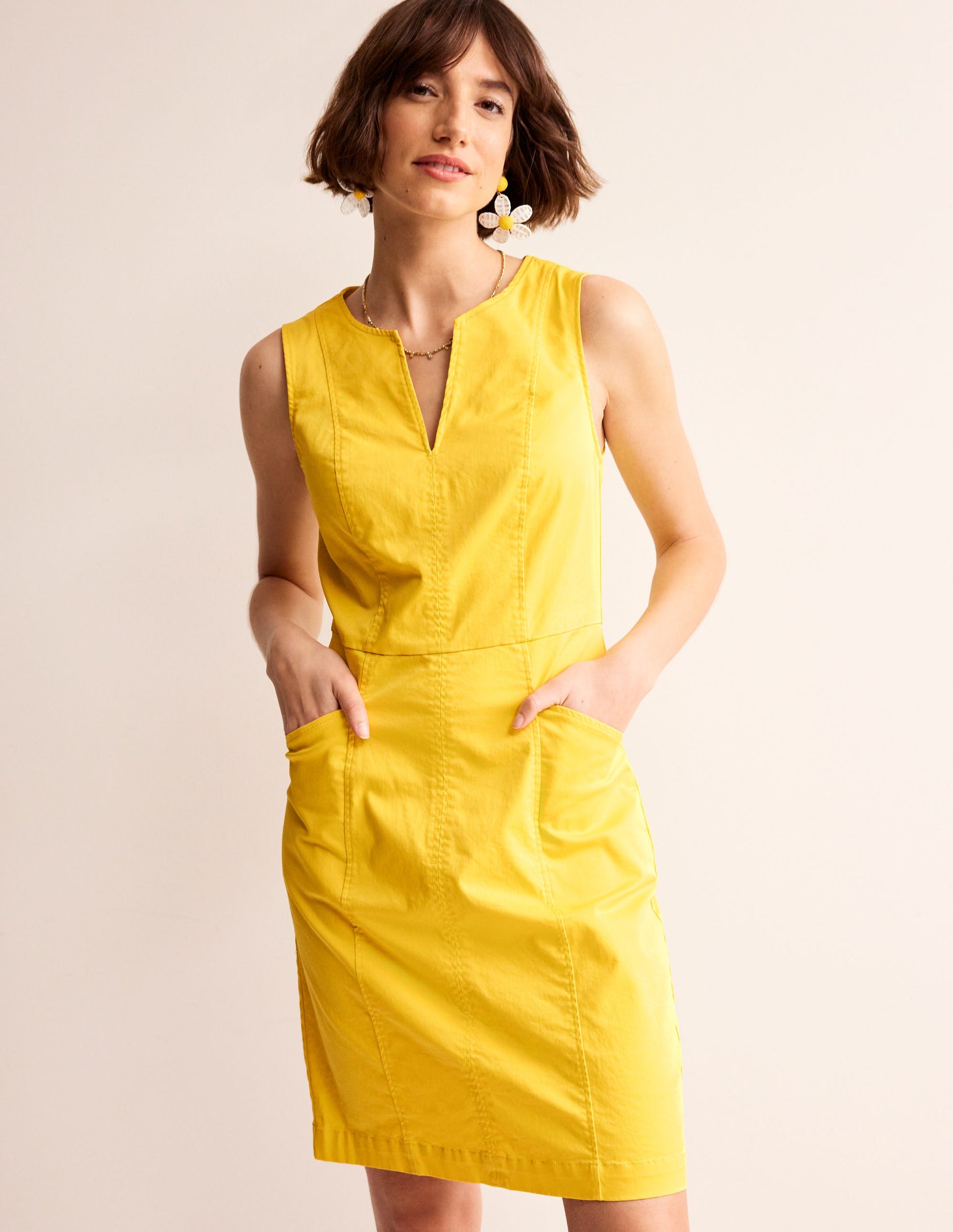 Helena Chino Short Dress-Passionfruit-1
