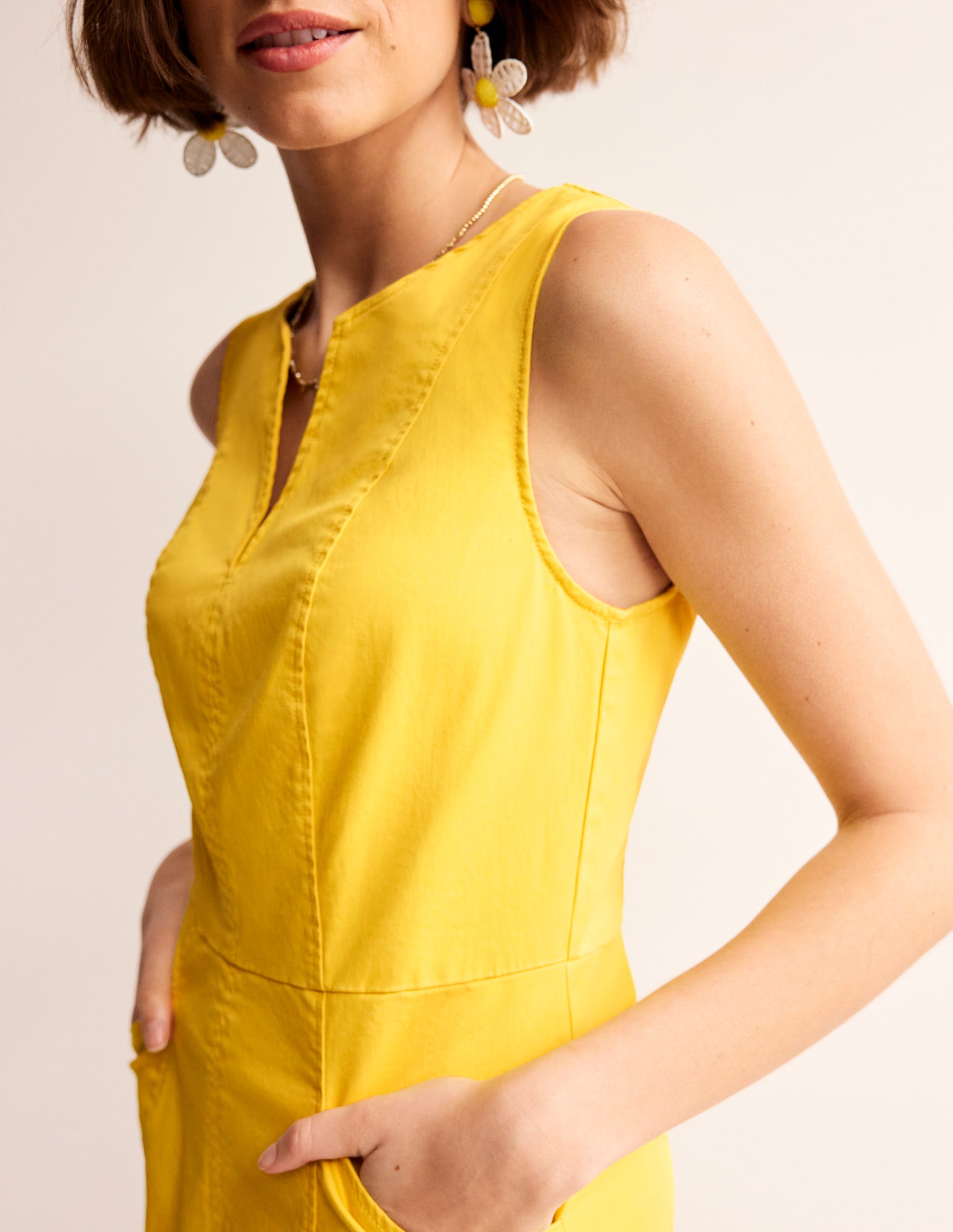 Helena Chino Short Dress-Passionfruit - Image 2