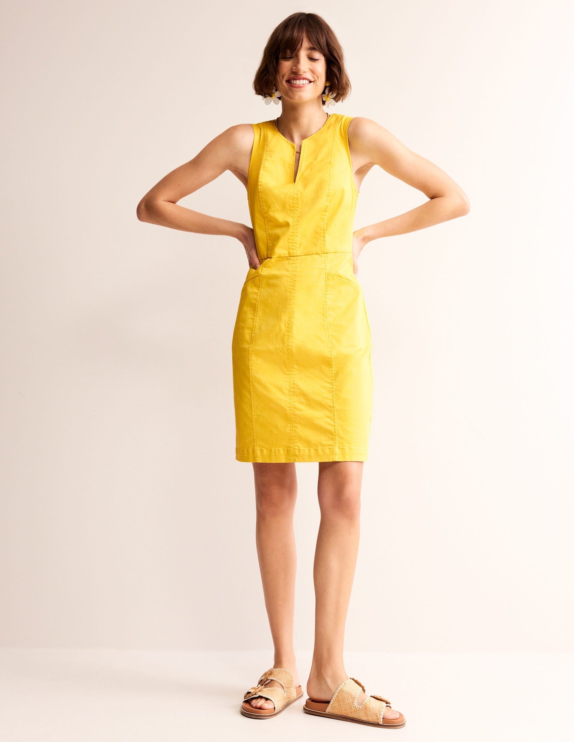 Helena Chino Short Dress-Passionfruit-4