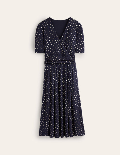 Kassidy Jersey Midi Dress-Navy, Scattered Brand Spot-5