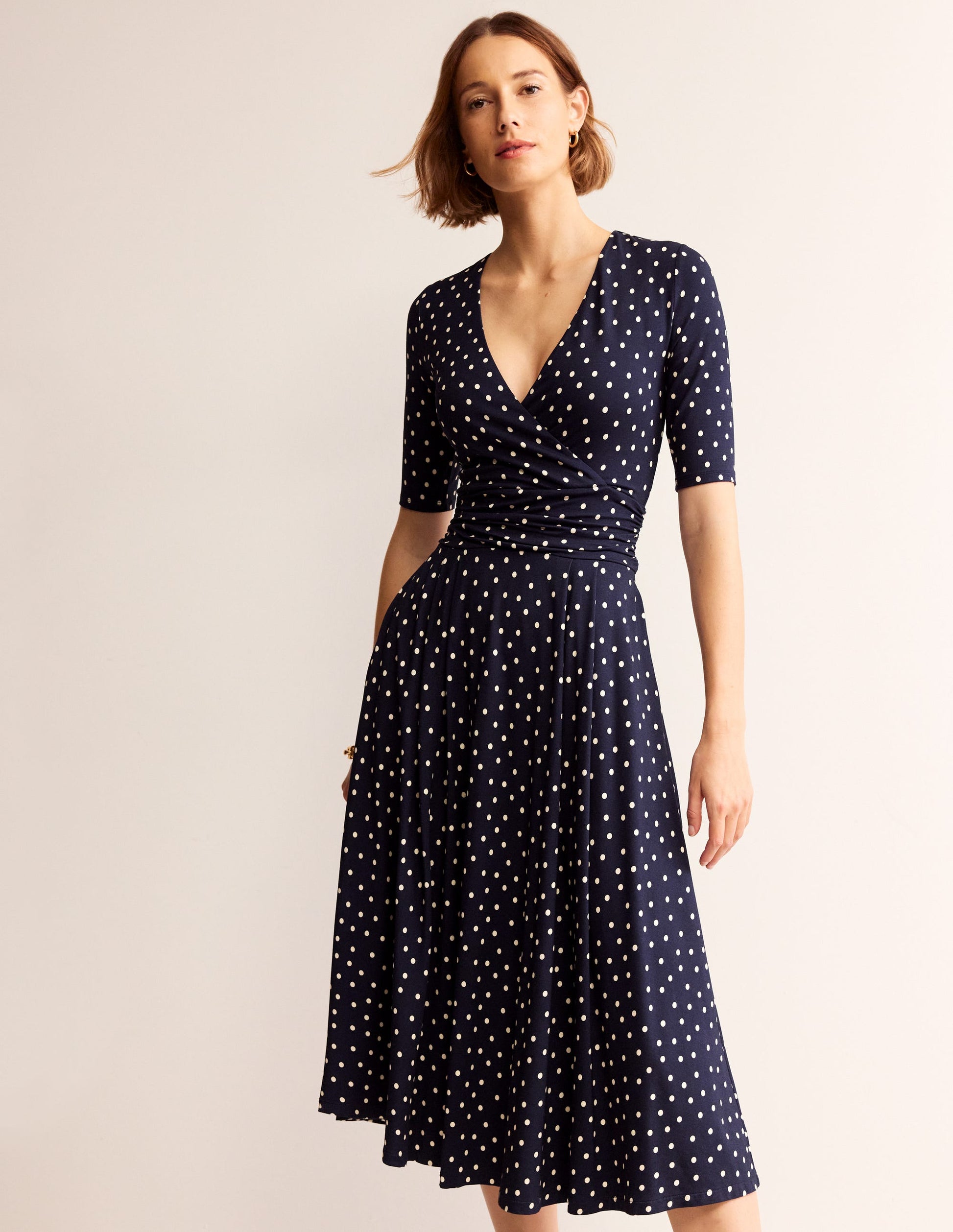 boden kassidy jersey midi dress Boden Kassidy Jersey Midi Dress Green Tambourine, Polka Wave Women