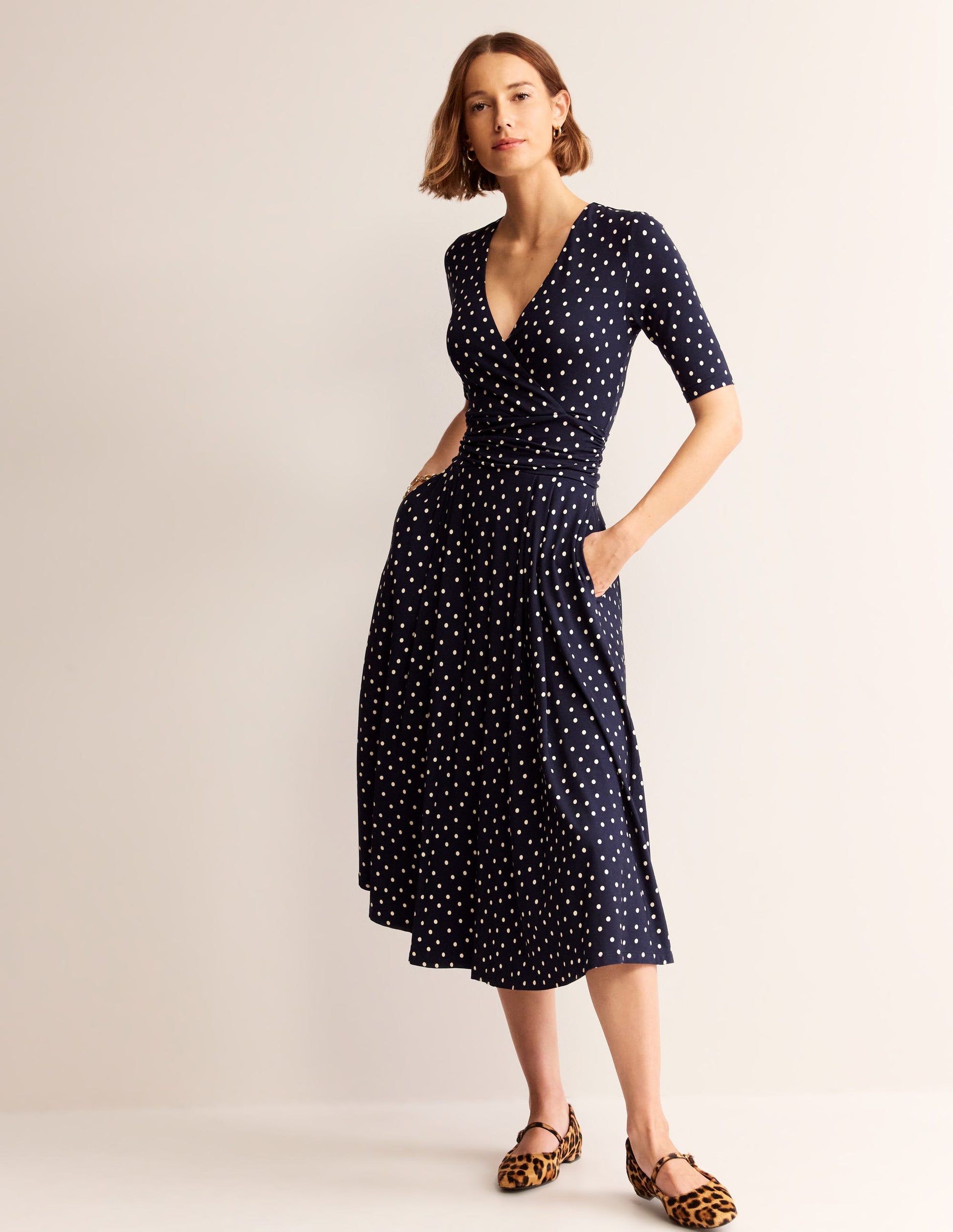 Kassidy Jersey Midi Dress-Navy, Scattered Brand Spot-4