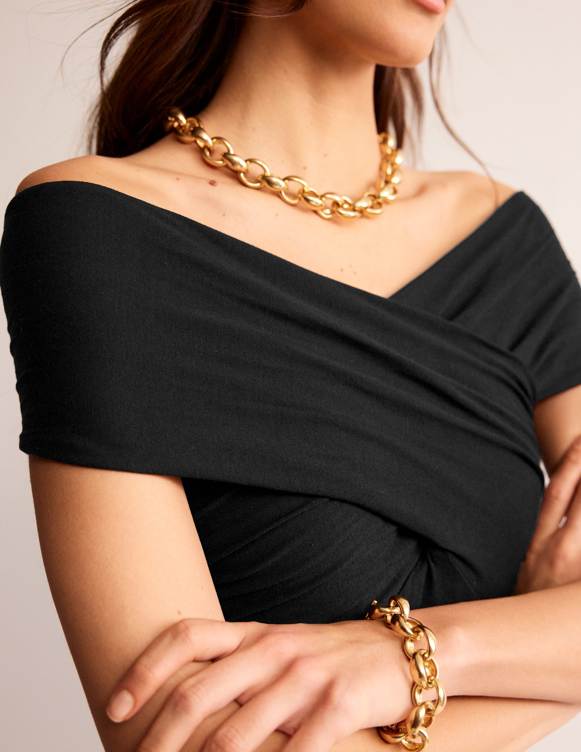 Bardot Jersey Maxi Dress-Black - Image 2