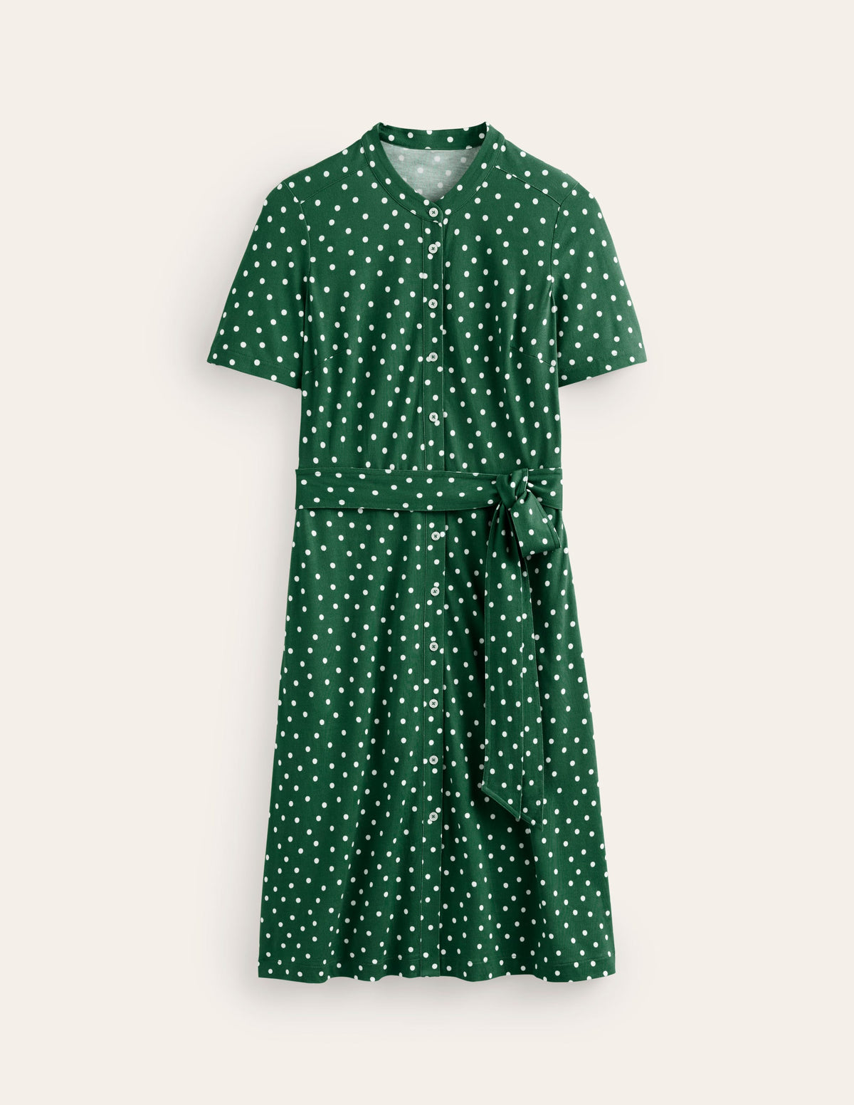 Julia Short Sleeve Shirt Dress-Green, Scattered Brand Spot-5