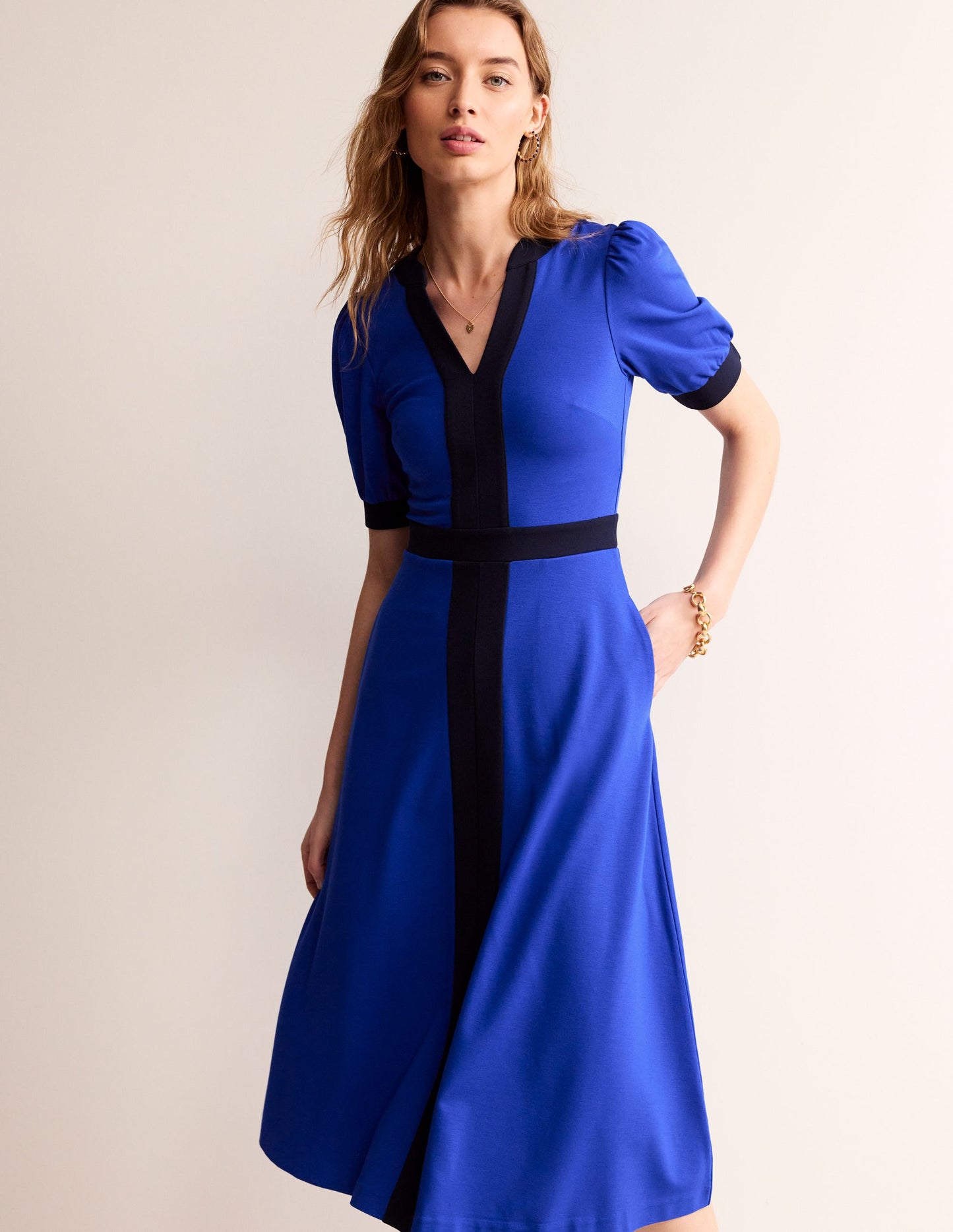 Philippa Ponte Midi Dress-Surf the Web