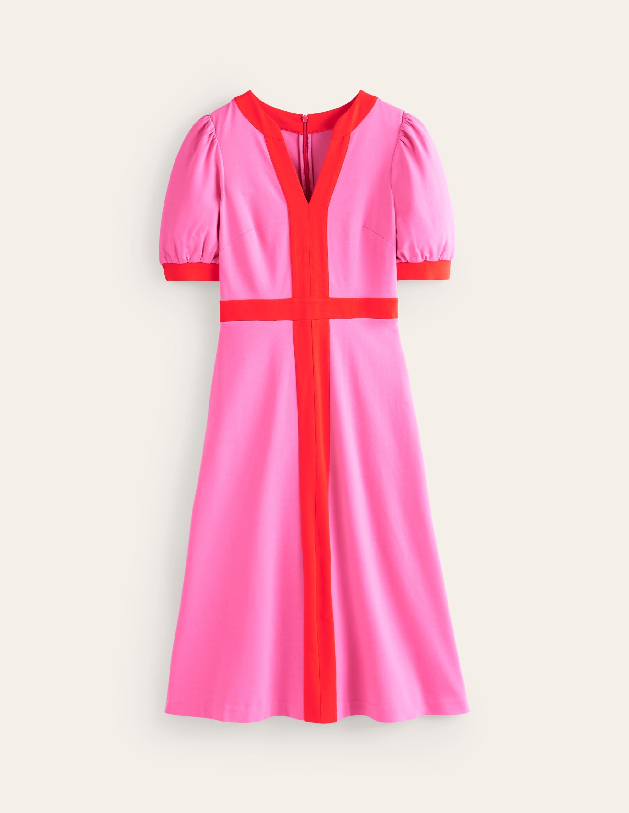 Philippa Ponte Midi Dress-Sangria Sunset - Image 5
