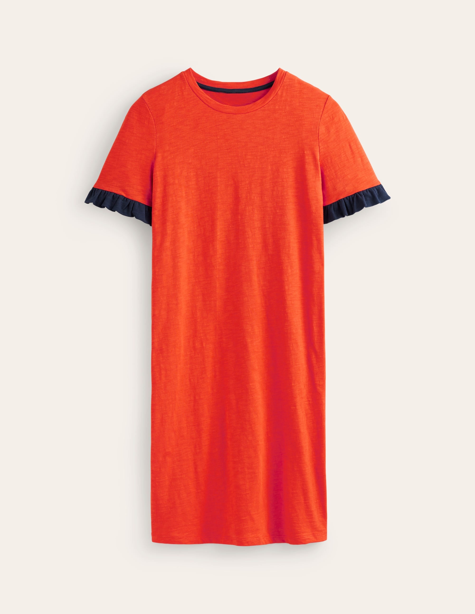 Emily Ruffle Cotton Dress-Fiesta Red - Image 5