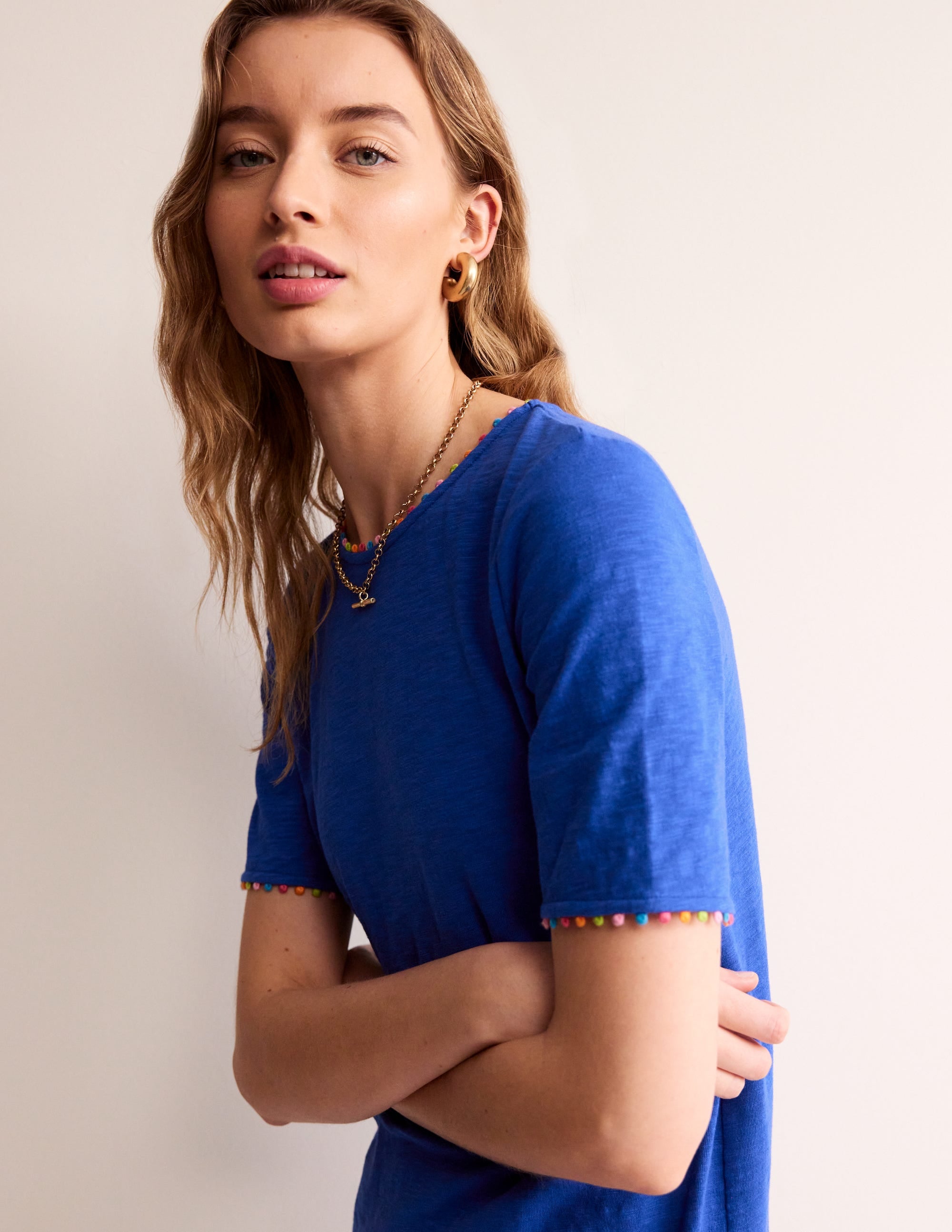 Ali Pom Sleeve Dress-Surf the Web - Image 2