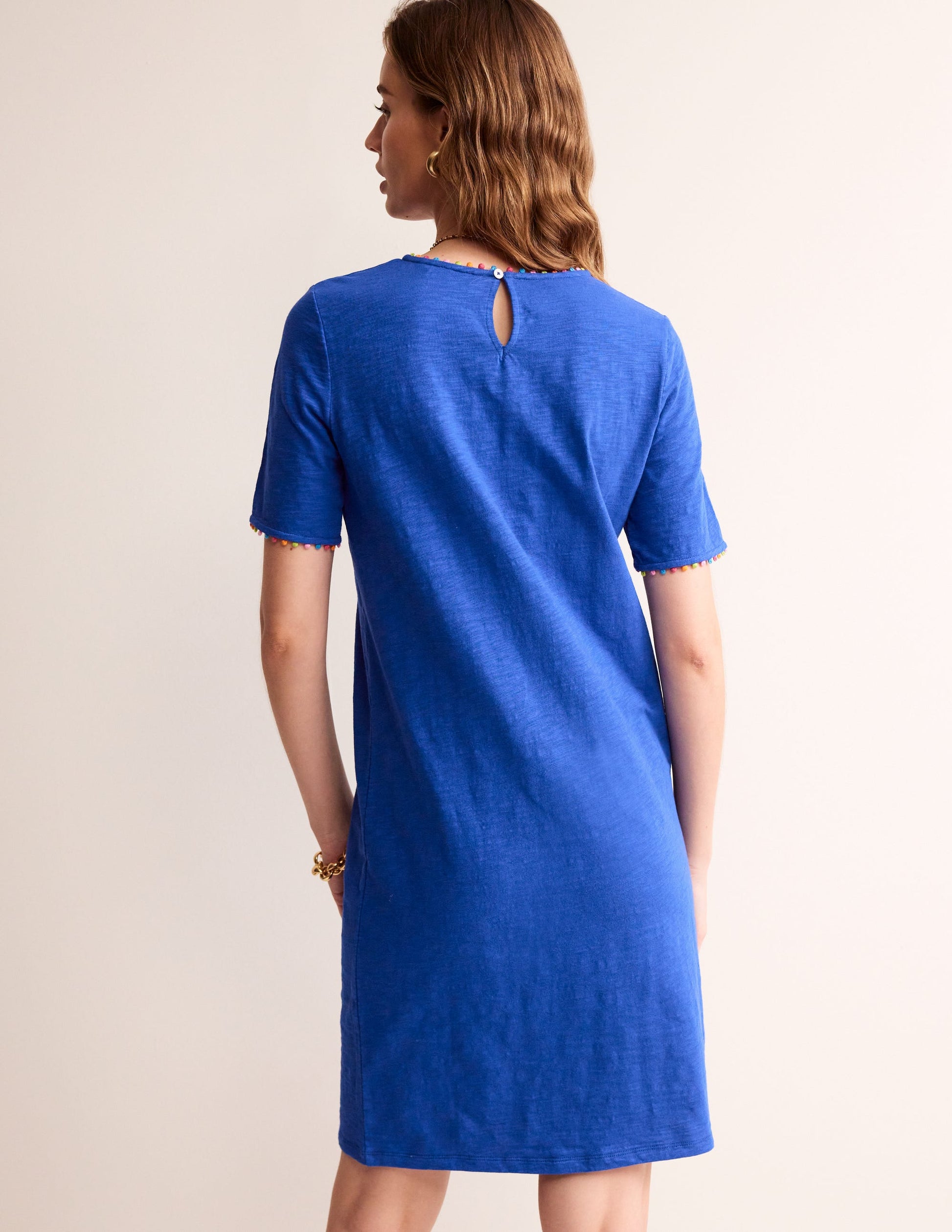 Ali Pom Sleeve Dress-Surf the Web-3