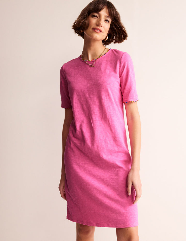 Ali Pom Sleeve Dress-Sangria Sunset