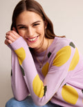 Lydia Cashmere Jumper-Soft Lavender, Lemons