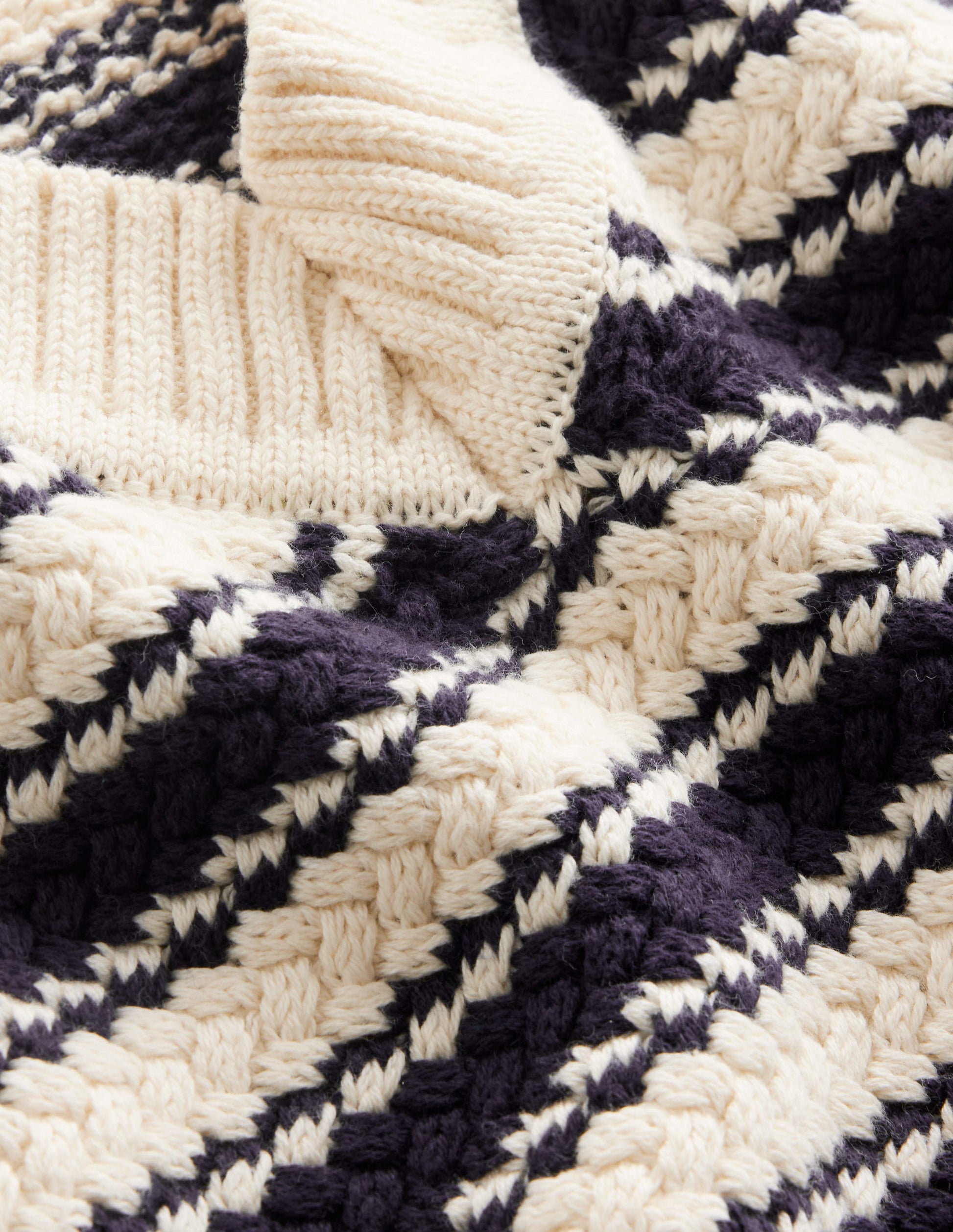 Textured Striped Cotton Tank-Navy, Ivory Textured Stripe-7