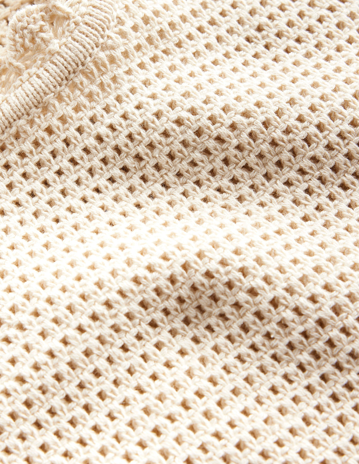 Textured Scallop Jumper-Warm Ivory - Image 6